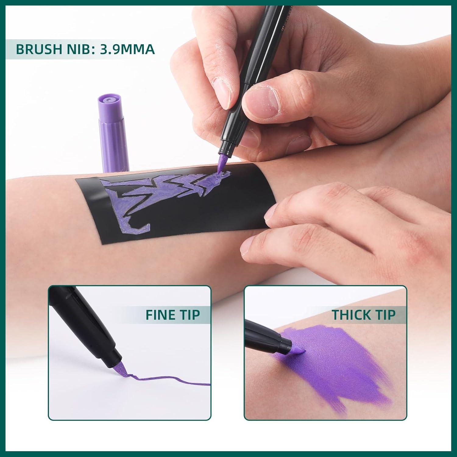 Marcadores de Tatuajes Temporales Anmmy 16 Colores para Piel