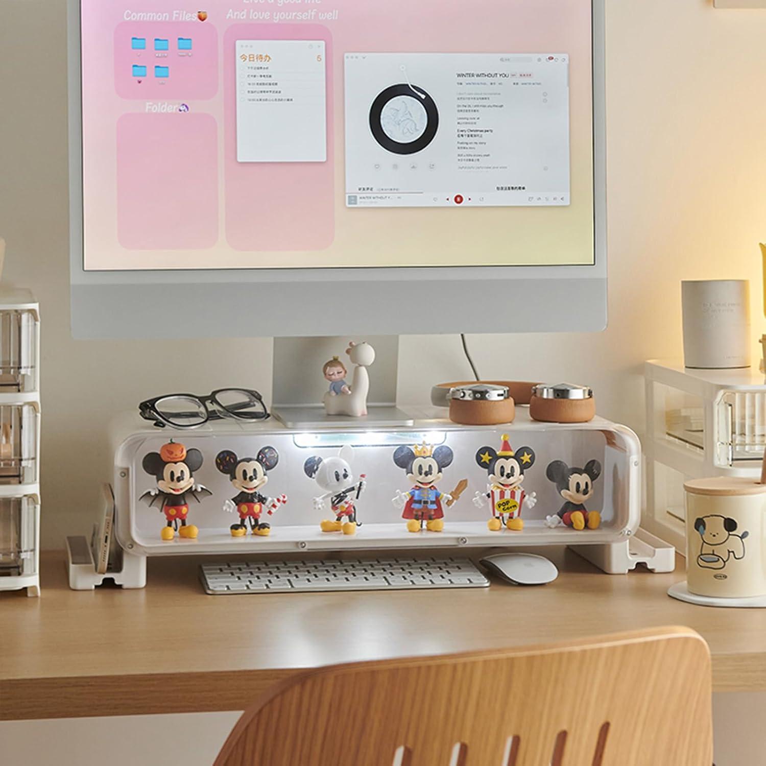 Soporte Elevador para Monitor WMM con Cajón y Luces - 27.22 kg