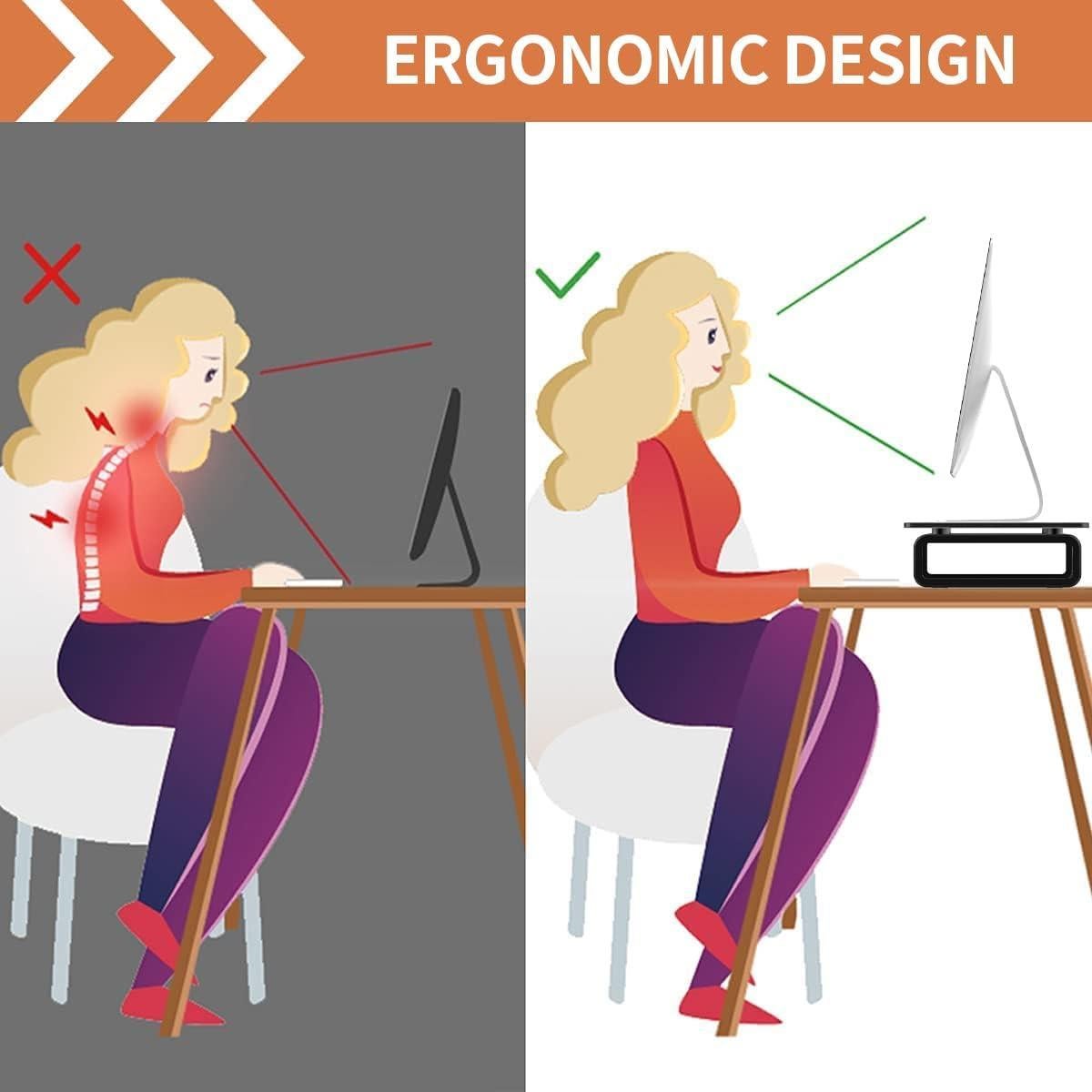 Soporte para Monitor Hemudu HD02B-001U Vidrio Templado Negro