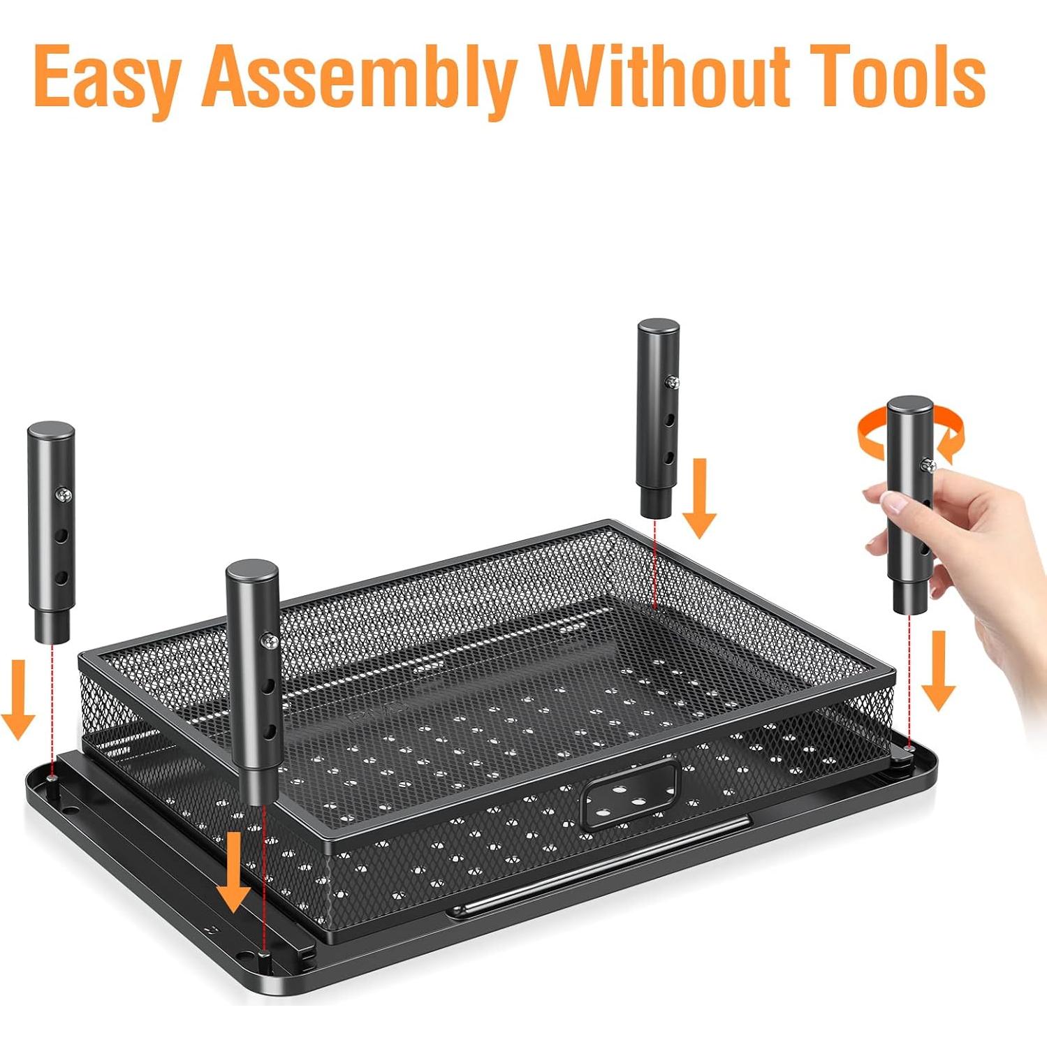 Soporte de Monitor Ajustable Elived con Cajón - Metal 19.96kg