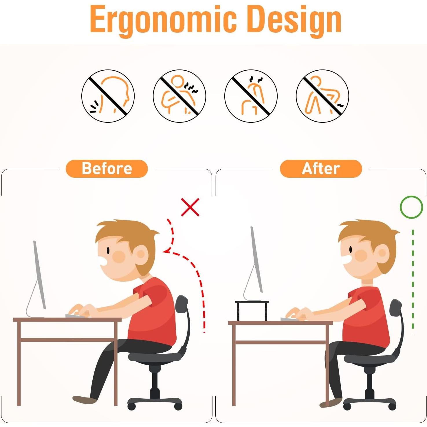 Soporte de Monitor Ajustable ELIVED - 2 Paquetes, Metal, 3 Niveles