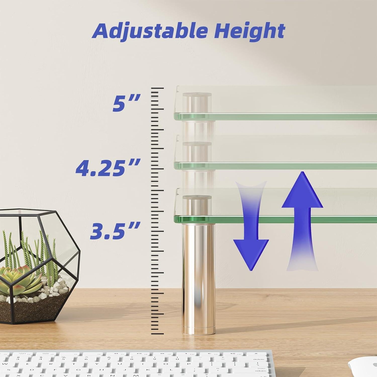 Soporte para Monitor Ajustable Simple Trending Vidrio Templado
