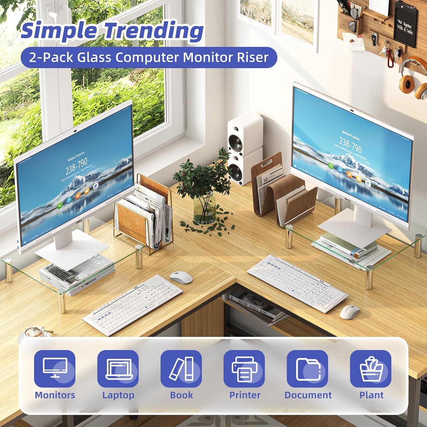 Soporte para Monitor Ajustable Simple Trending Vidrio Templado