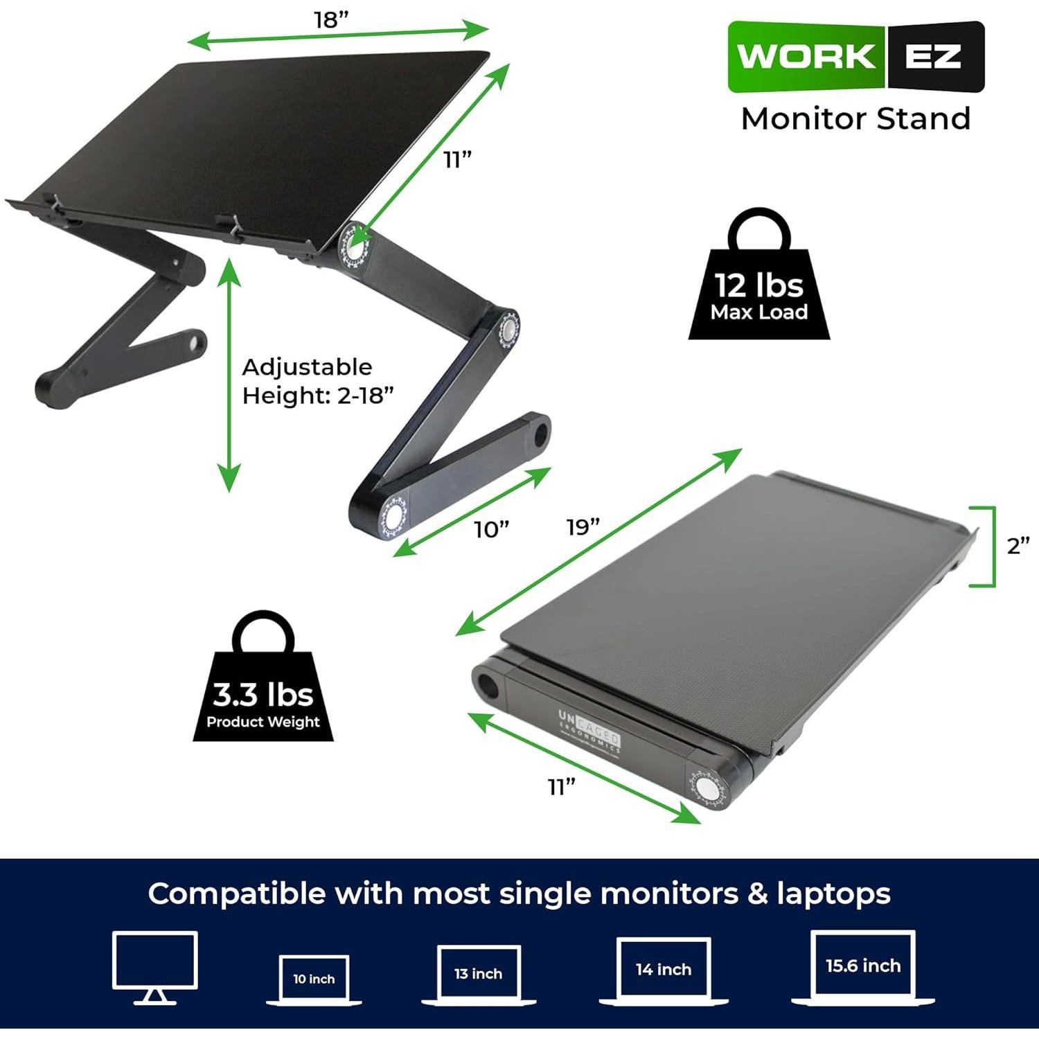 Soporte para Monitor WorkEZ Ajustable Ergonómico 40.6x27.9 cm