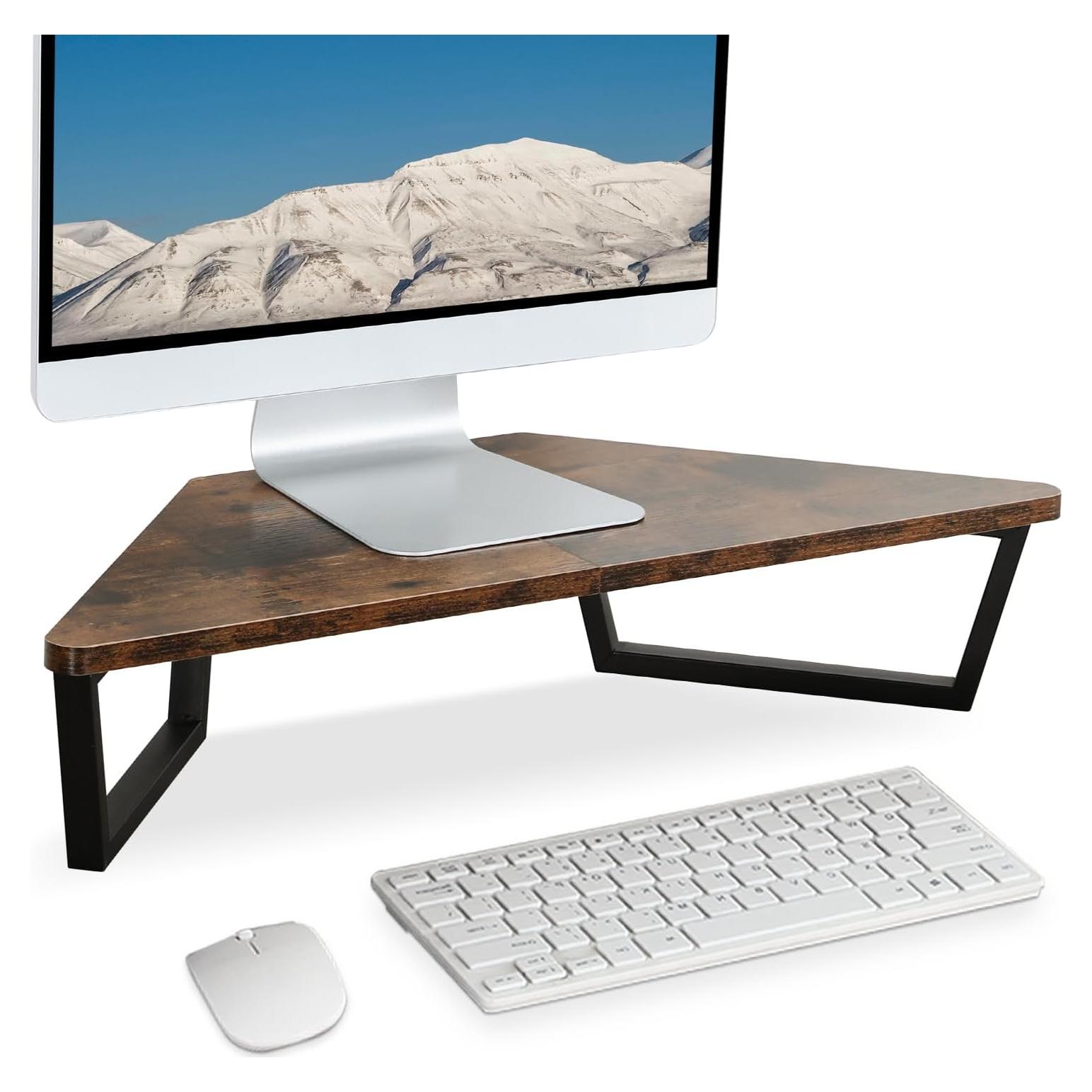 Soporte de Monitor Triangular TEAMIX 66x32 cm Madera Metal