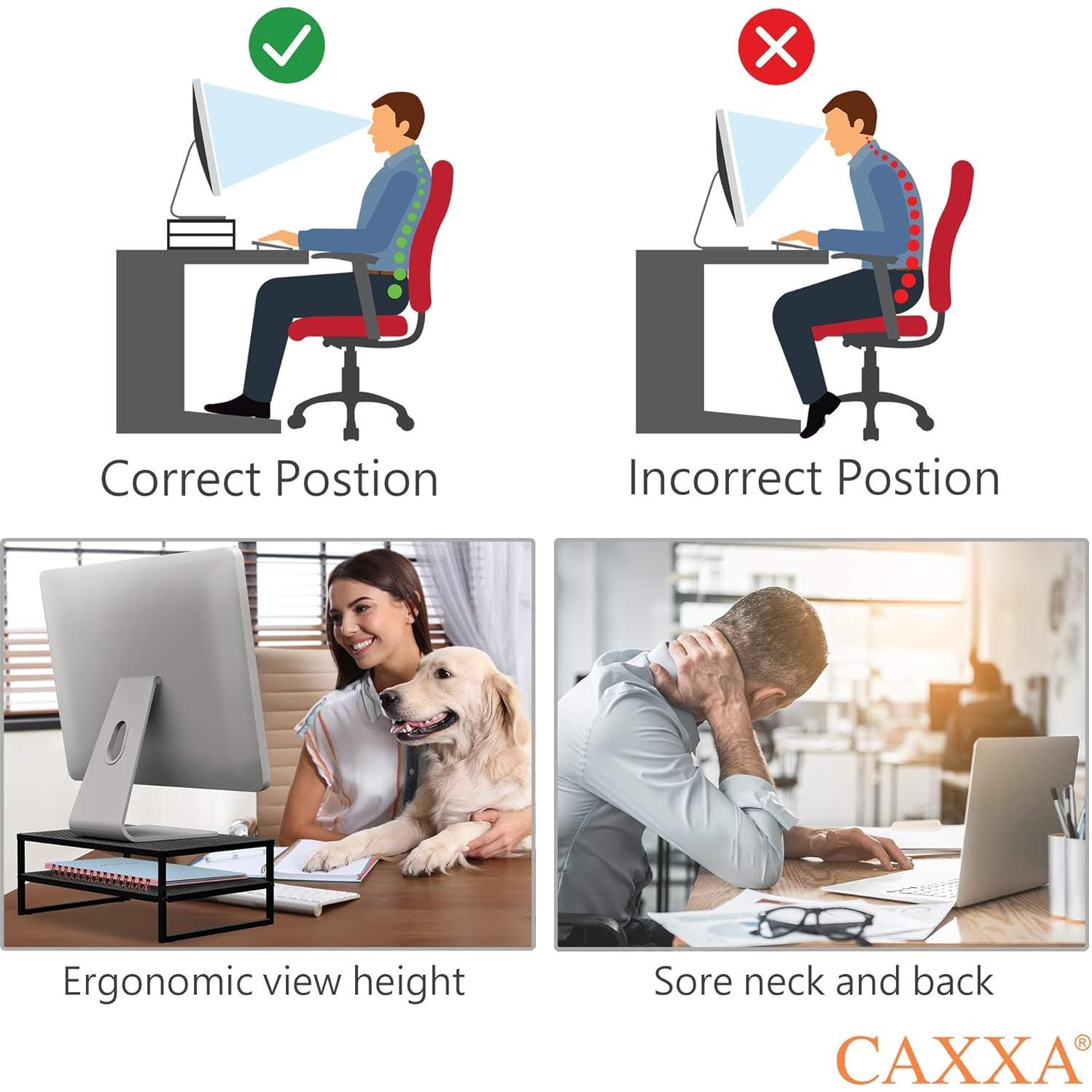 Soporte Elevador de Metal CAXXA US-150BK para Laptop 22.68 kg