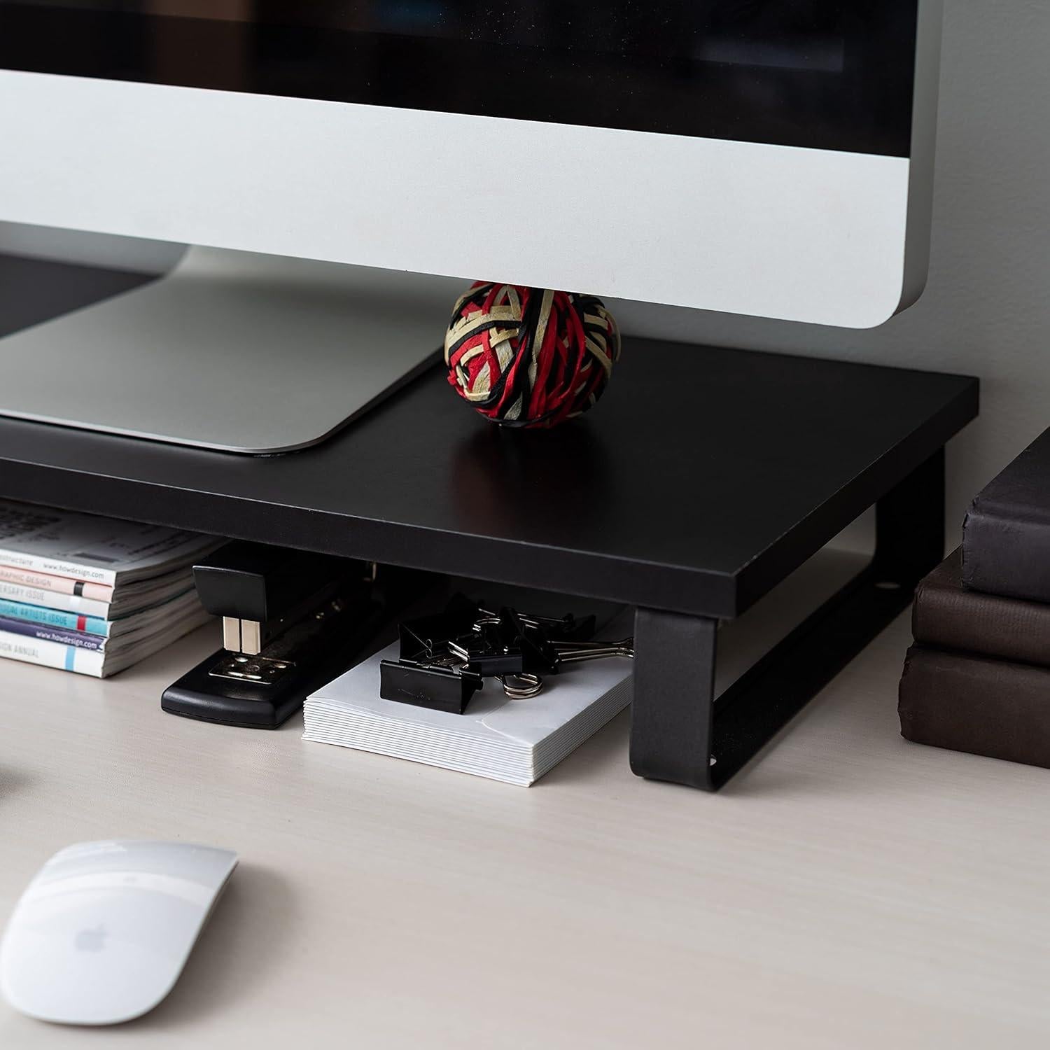 Soporte Organizador de Monitor IRIS USA Negro 59x25 cm