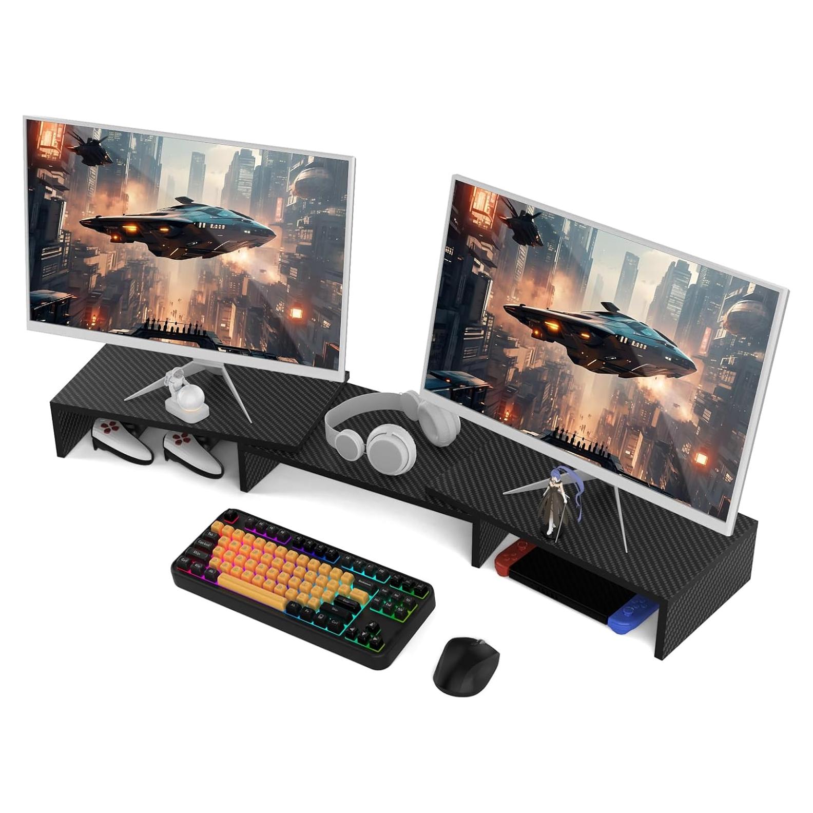 Soporte Elevador Doble Monitor Zingoetrie Ajustable 120 cm