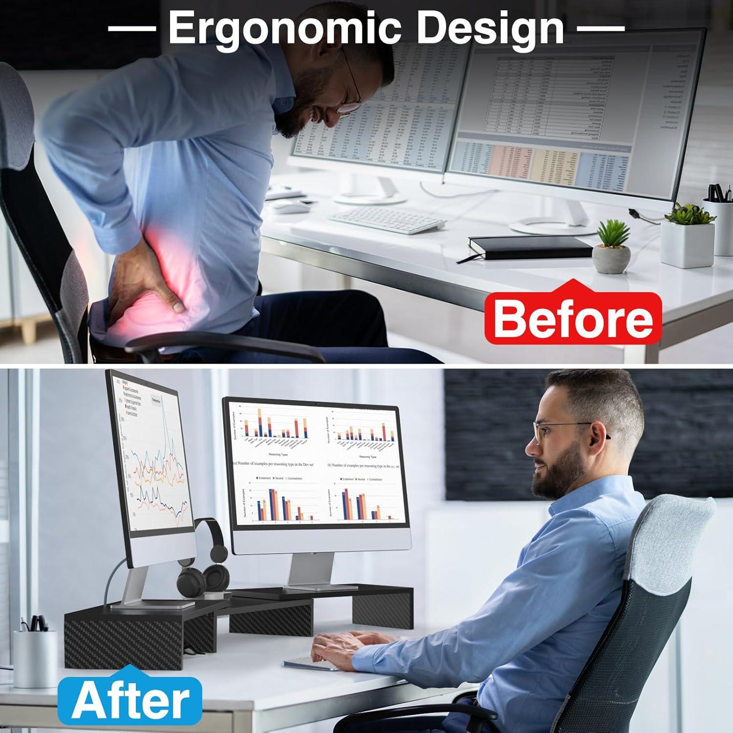 Soporte Elevador Doble Monitor Zingoetrie Ajustable 120 cm