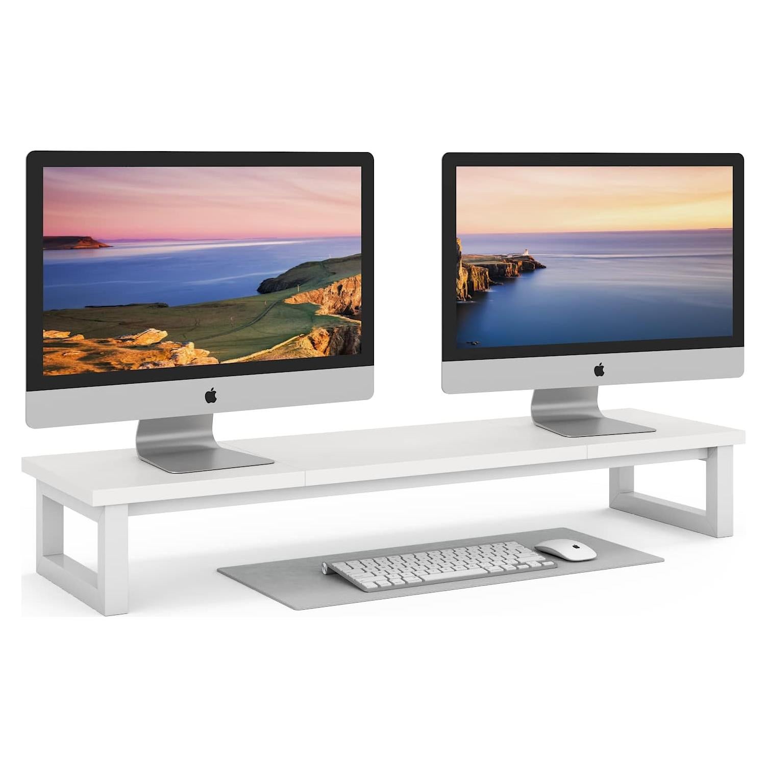 Soporte Doble para Monitor YAOHUOO 98 cm Blanco Ergonómico
