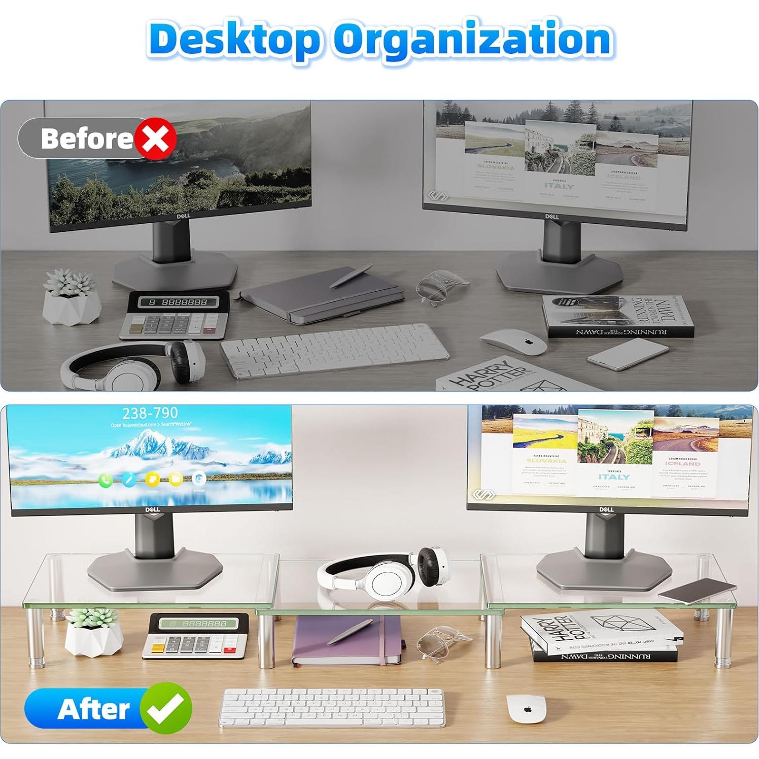 Soporte Elevador Doble para Monitores Simple Trending 105.4 cm