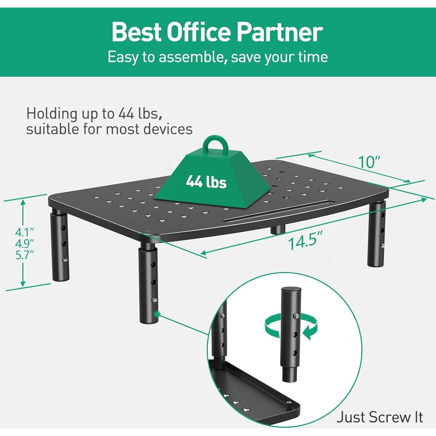 Soporte para Monitores Zimilar - 2 Paquetes, Altura Ajustable