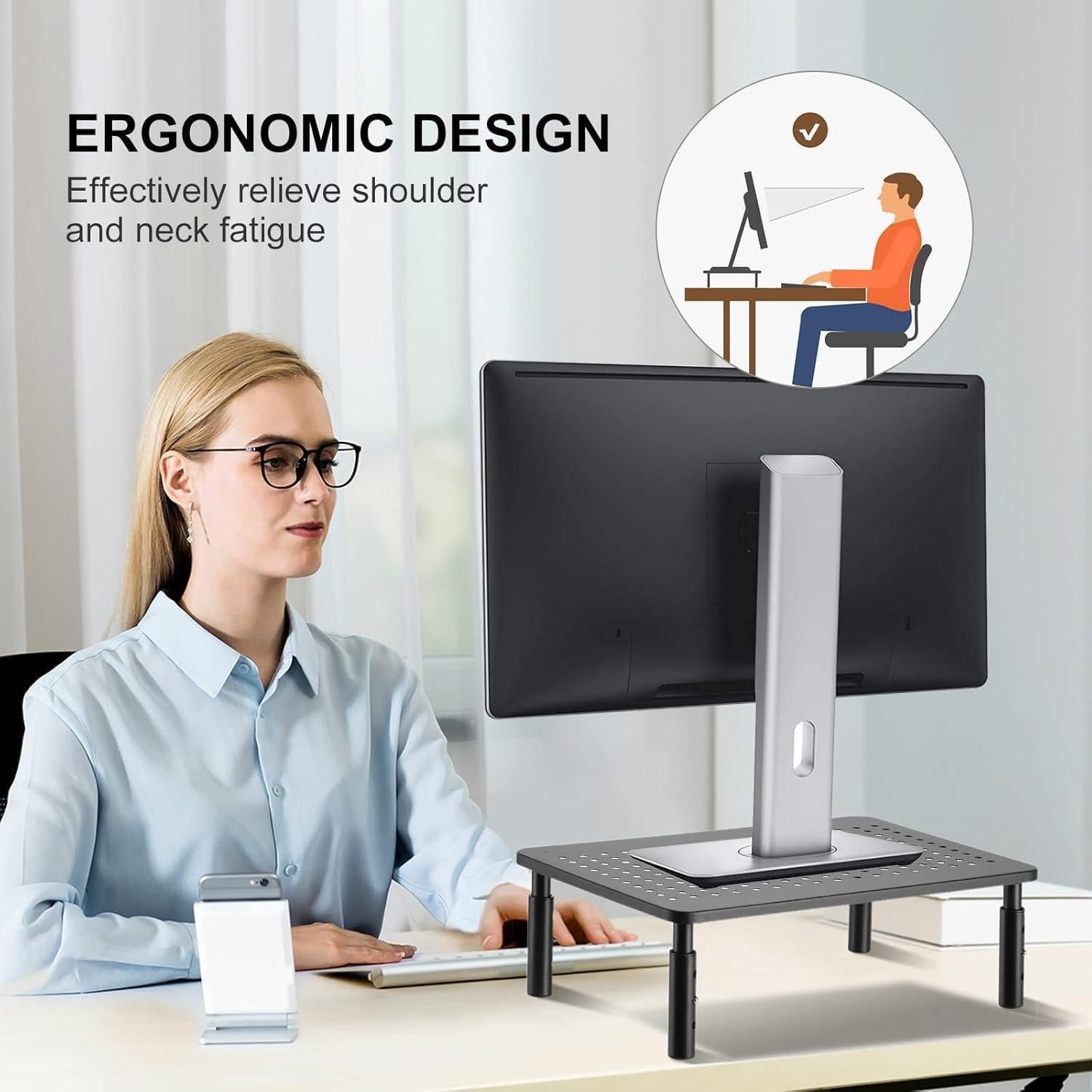 Soporte para Monitor Ajustable Suptek MST003 - Ventilado, Negro