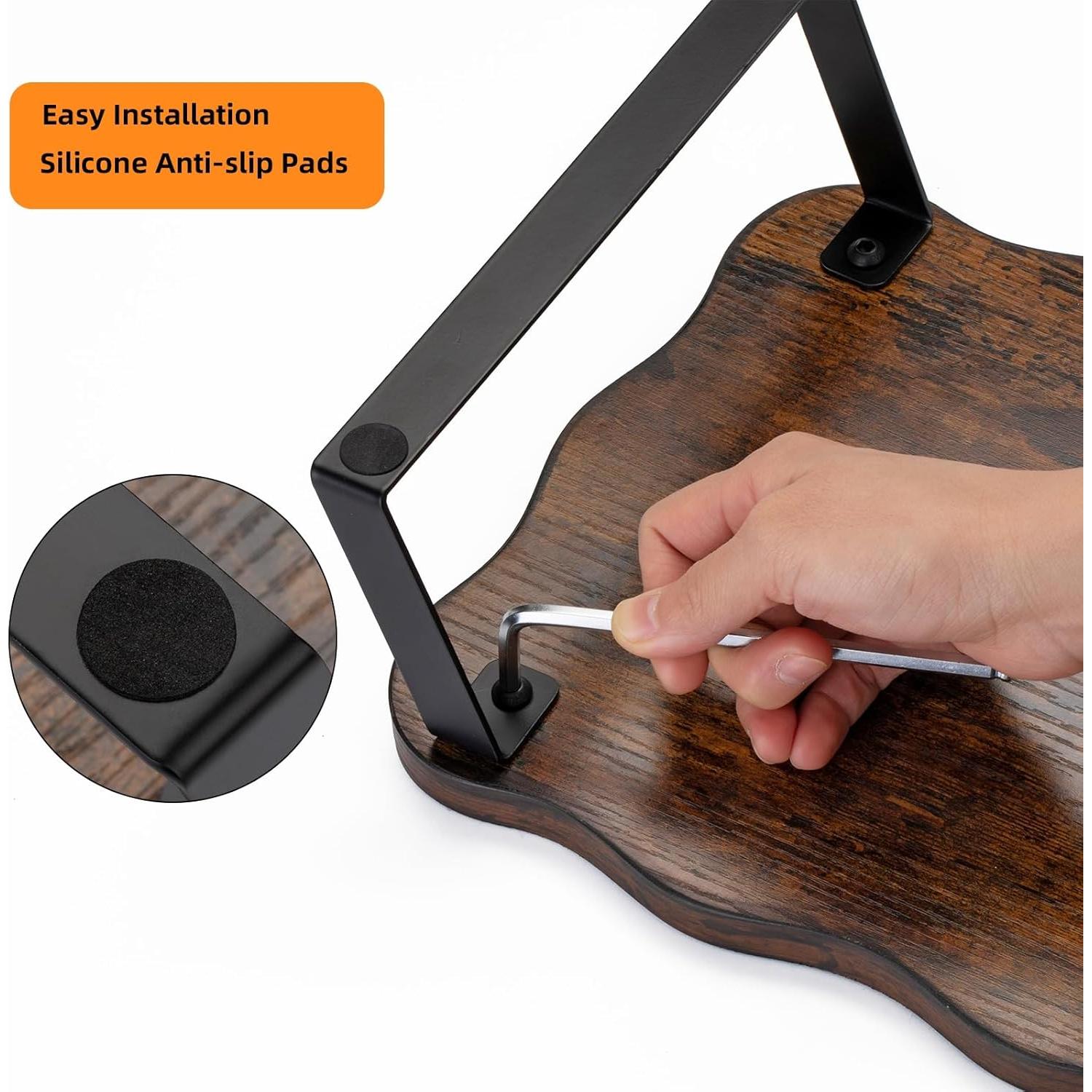 Soporte Elevador para Monitor ZORVIDSON 40x24x10 cm Madera Acero