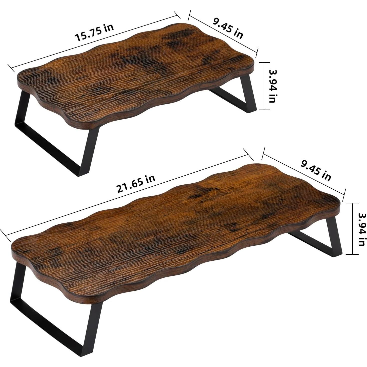 Soporte Elevador para Monitor ZORVIDSON 40x24x10 cm Madera Acero