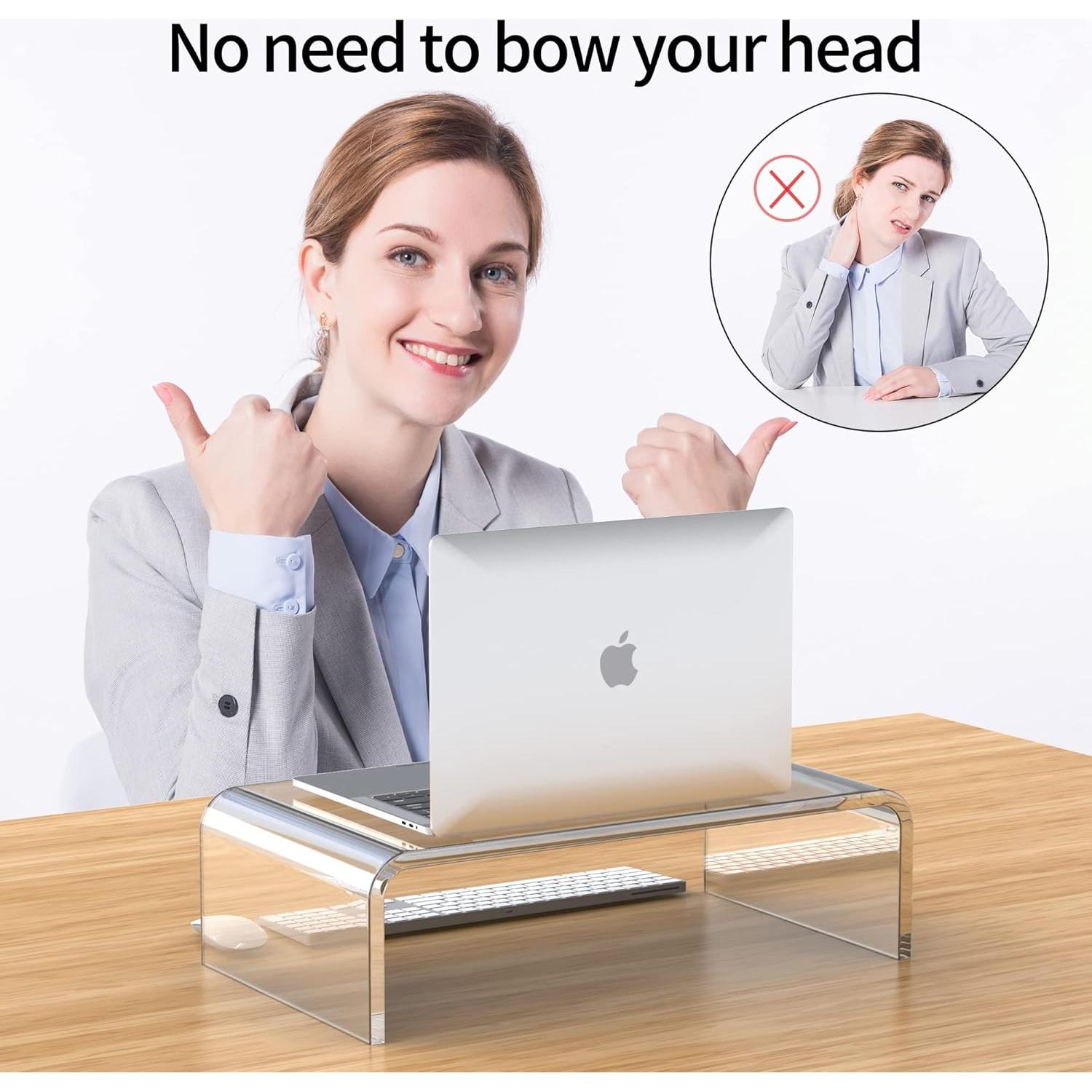 Soporte de Monitor Acrílico Beimu 40.64x19.05x10.16 cm 1 Nivel