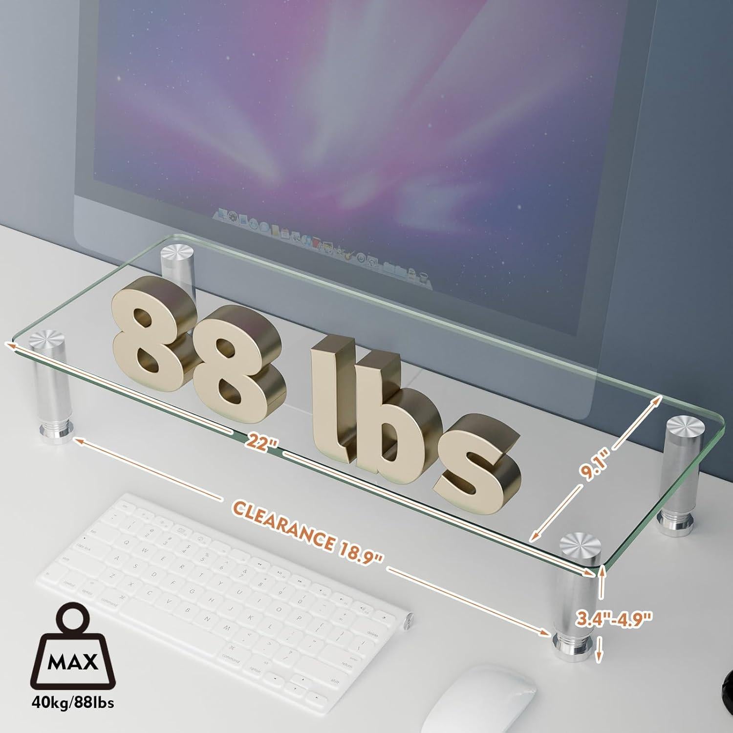 Soporte para Monitor HEMUDU HD01T-001 Ajustable Vidrio Templado