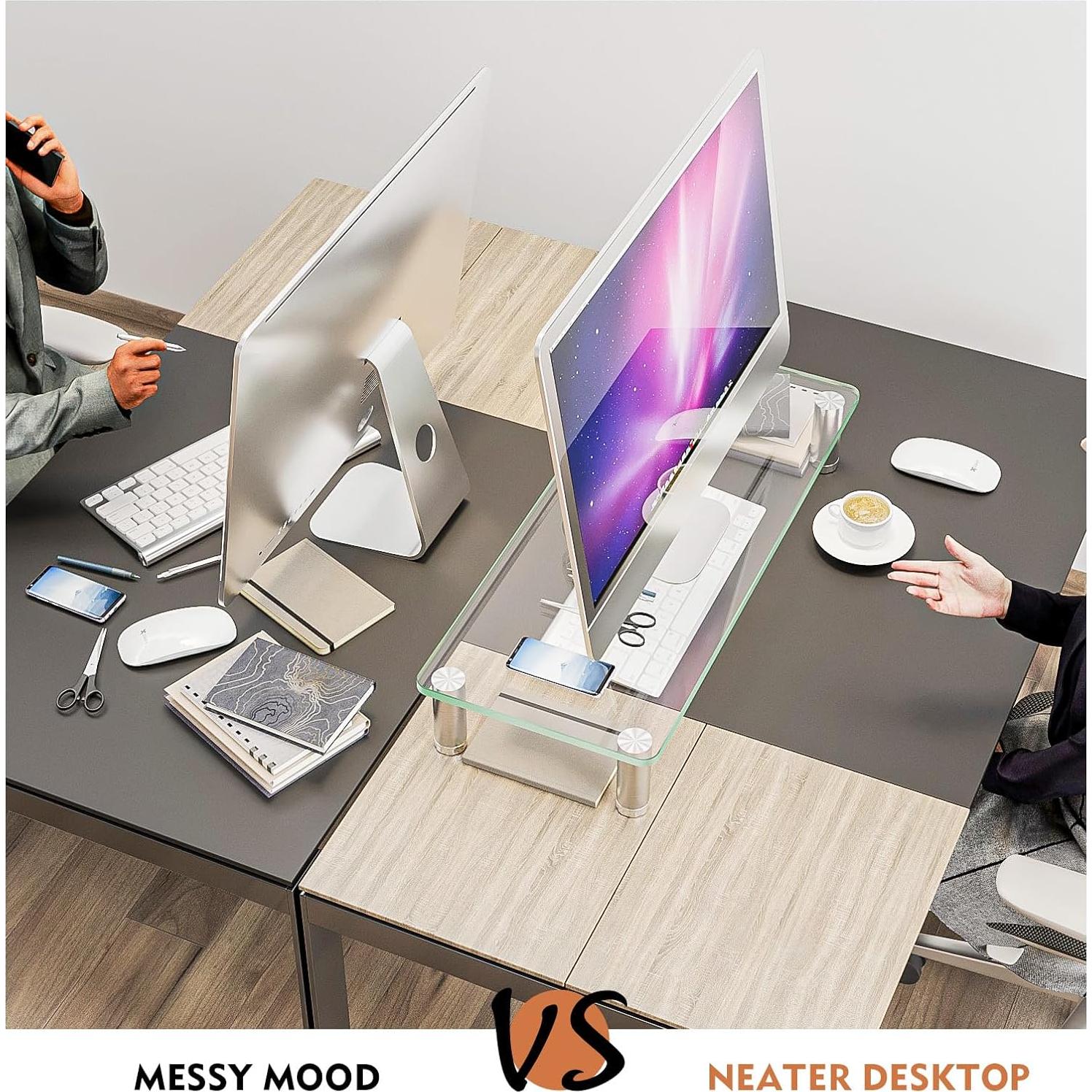 Soporte para Monitor HEMUDU HD01T-001 Ajustable Vidrio Templado