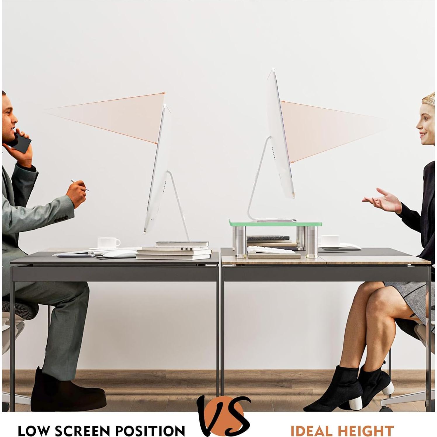 Soporte para Monitor HEMUDU HD01T-001 Ajustable Vidrio Templado