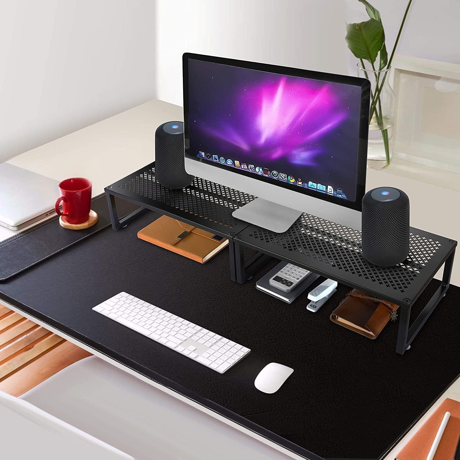 Soporte para Monitor Simple Trending 2 Pack Metal Negro