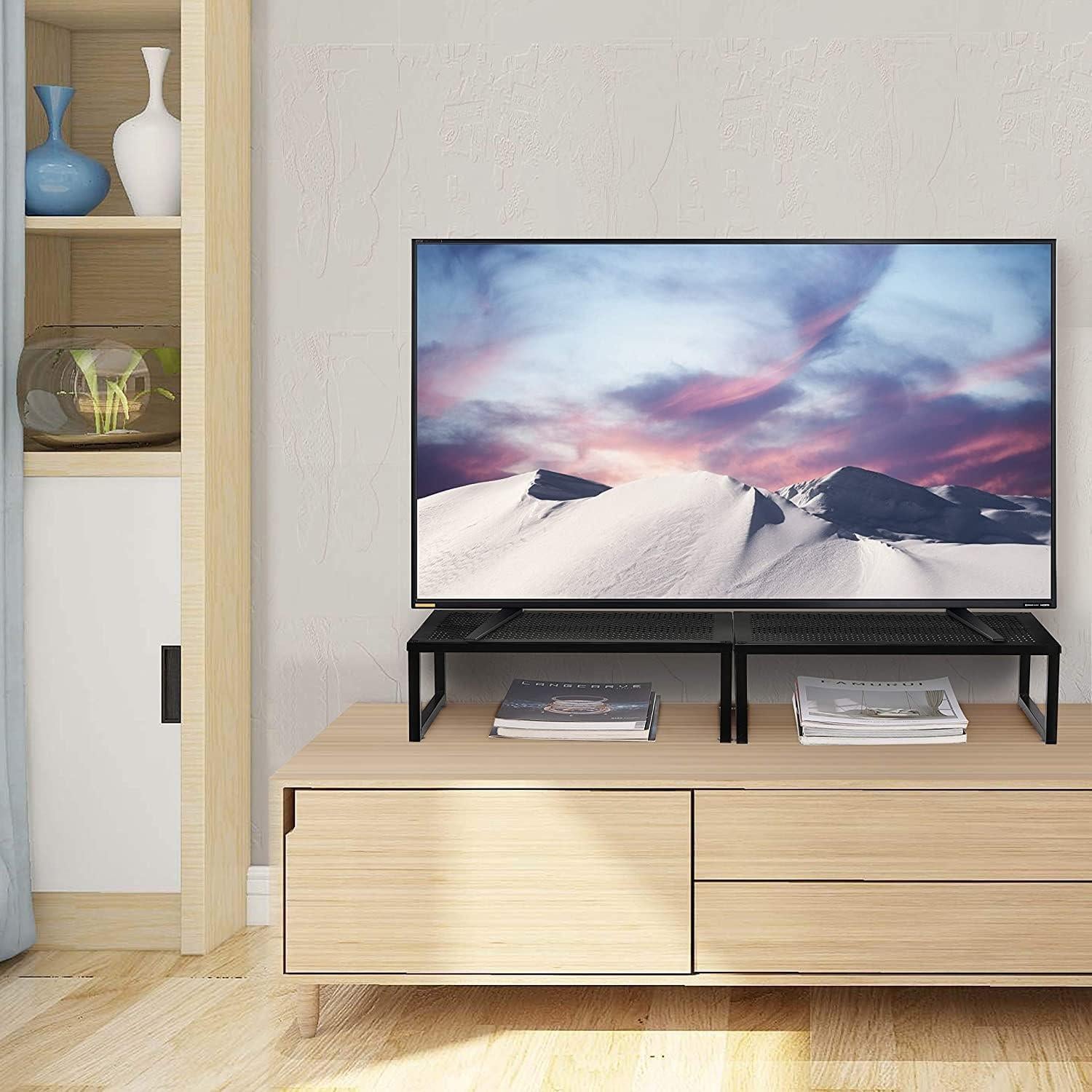 Soporte para Monitor Simple Trending 2 Pack Metal Negro