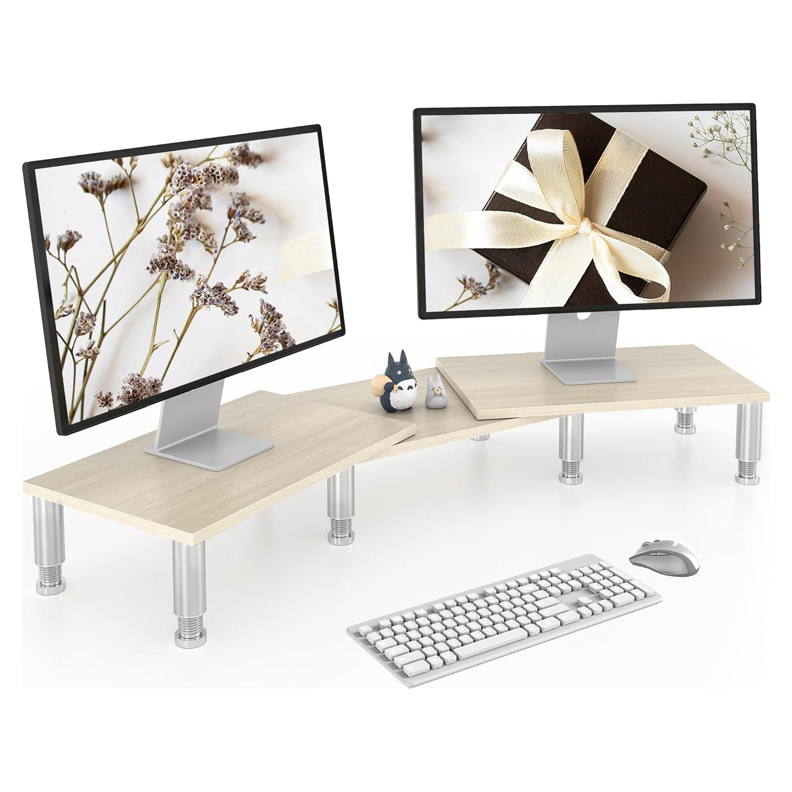 Soporte Doble para Monitor AX WABER Ajustable 74.2-108 cm