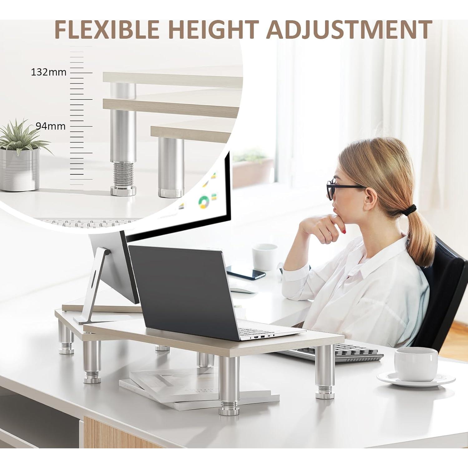 Soporte Doble para Monitor AX WABER Ajustable 74.2-108 cm