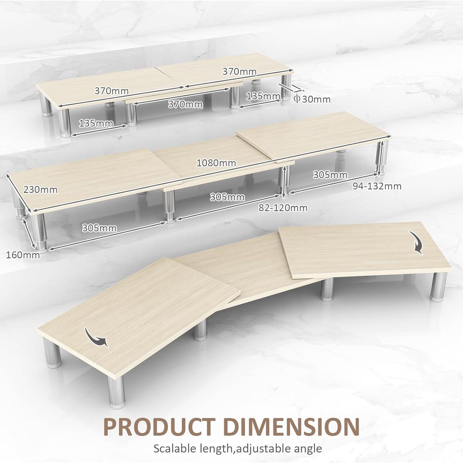 Soporte Doble para Monitor AX WABER Ajustable 74.2-108 cm