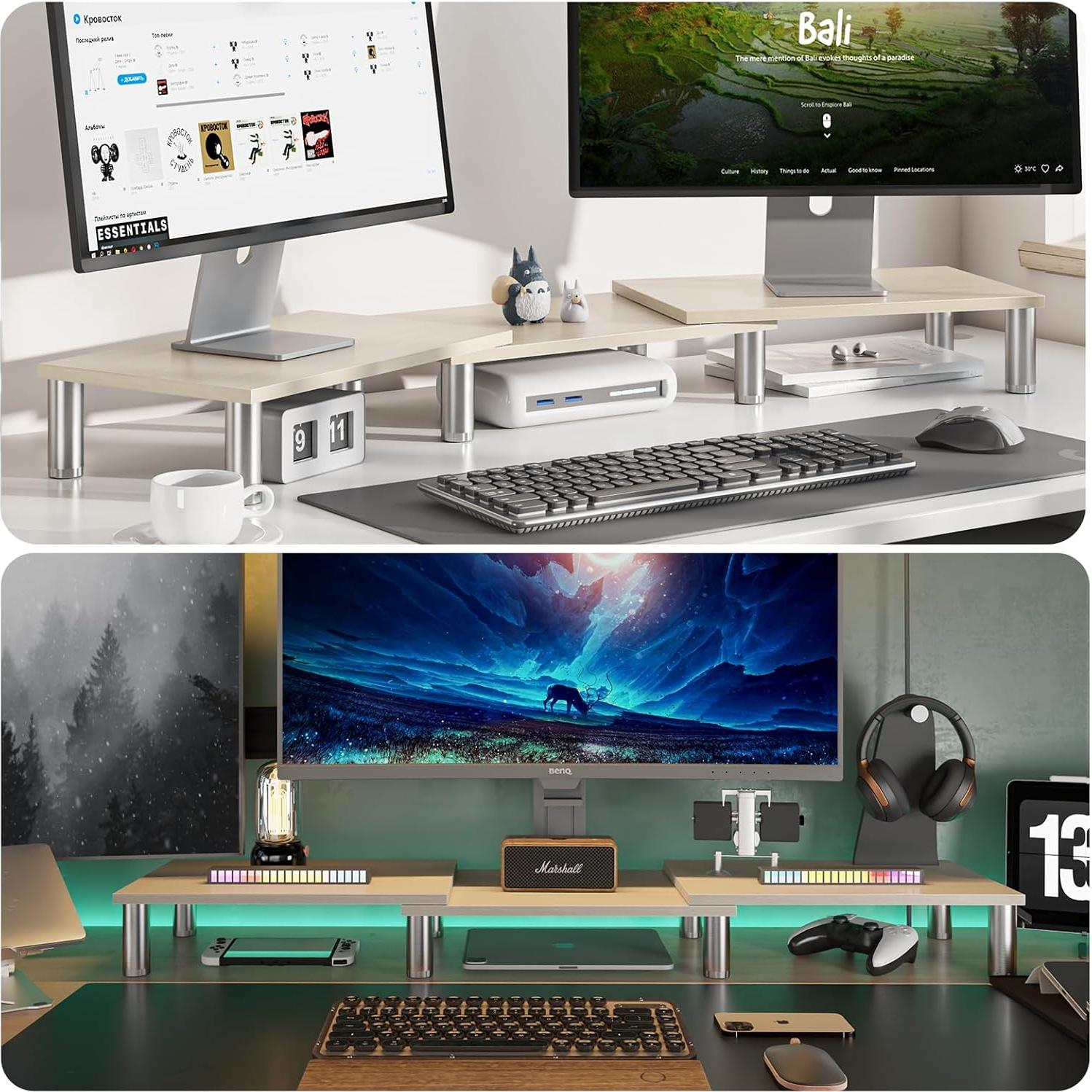 Soporte Doble para Monitor AX WABER Ajustable 74.2-108 cm