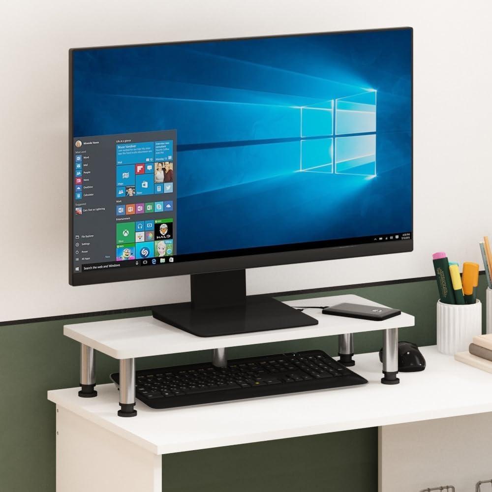 Soporte Elevador para Monitor Furinno 60x23.6 cm Roble Blanco