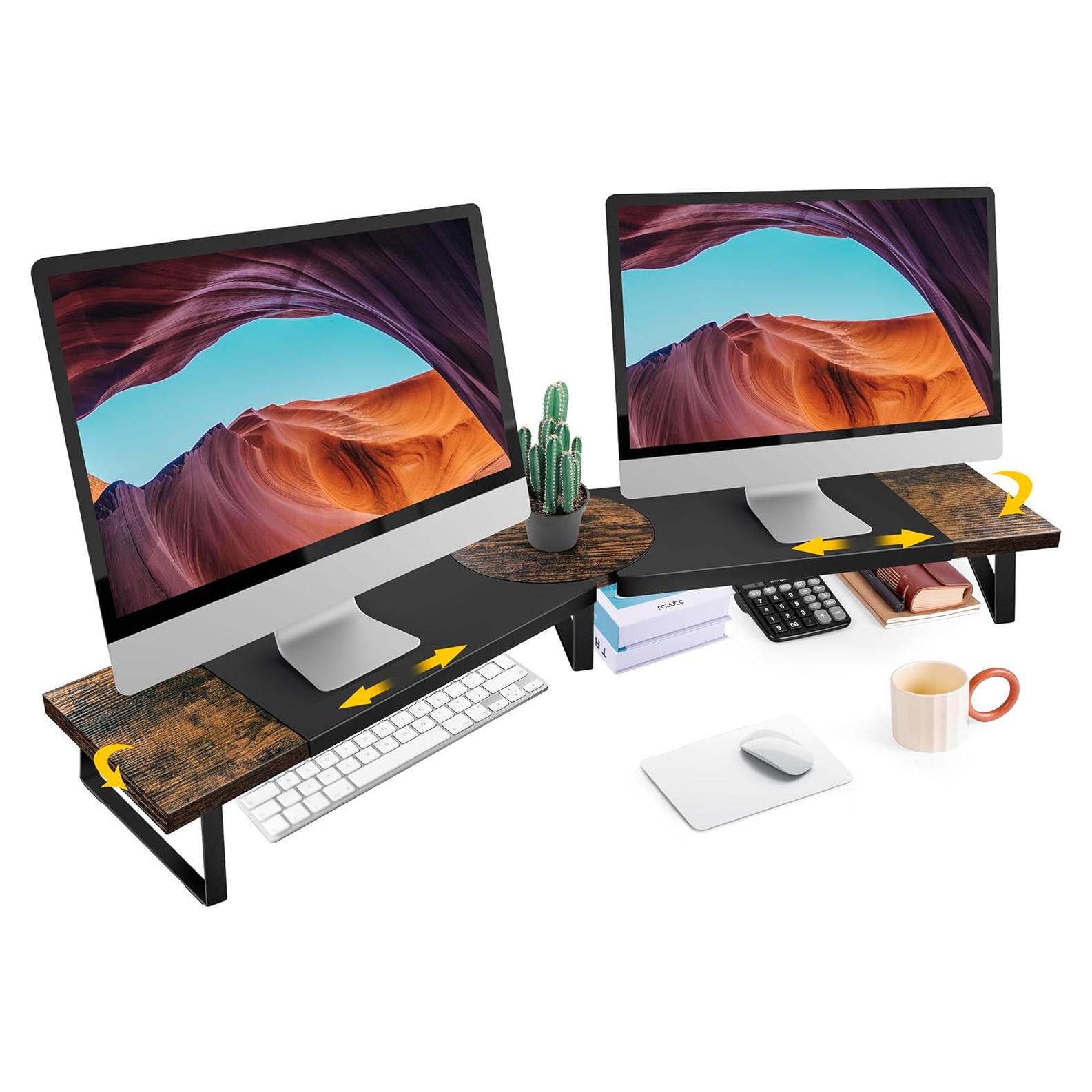 Soporte Elevador Doble para Monitor Across-Star 110x23.5 cm