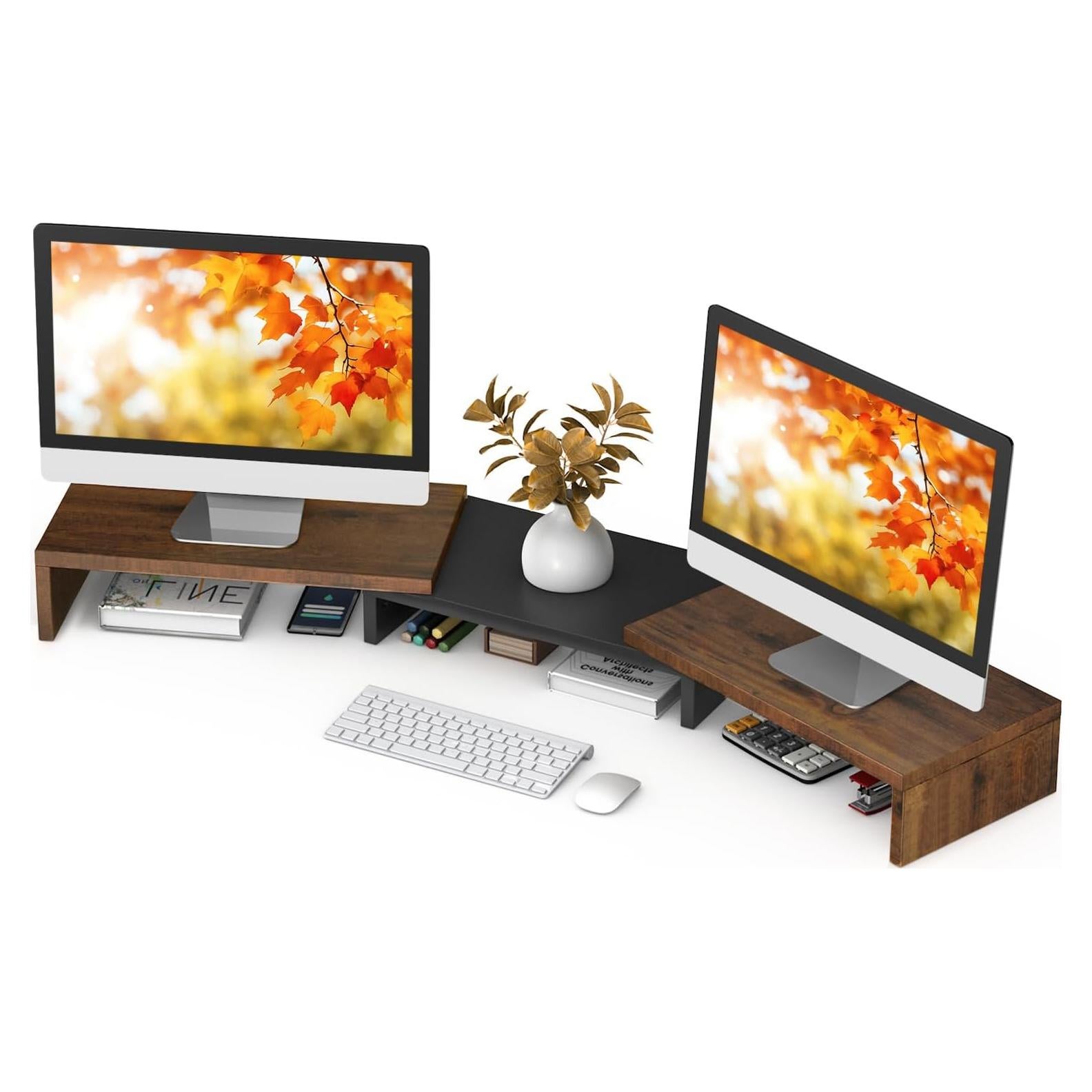 Soporte Doble para Monitor TAVR Ajustable 77.9-110 cm