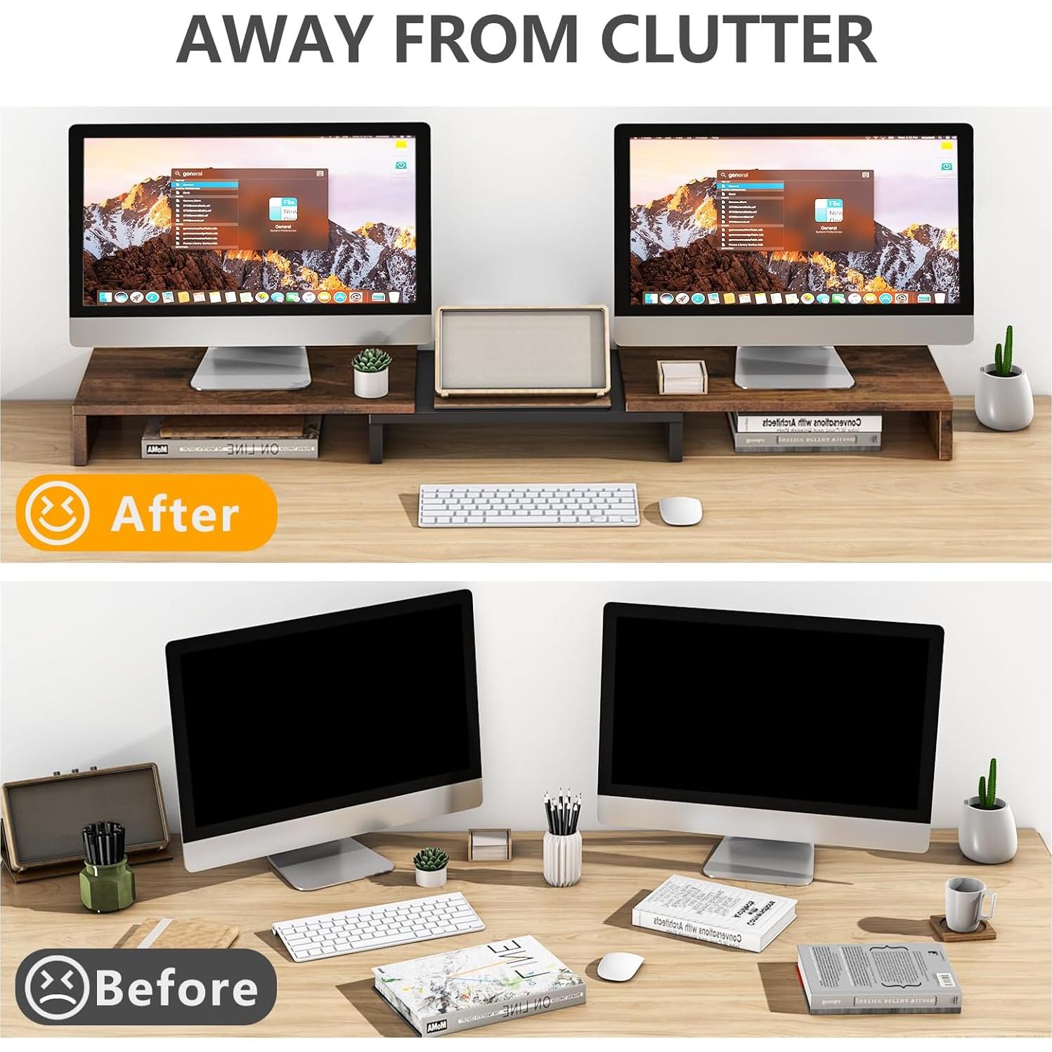 Soporte Doble para Monitor TAVR Ajustable 77.9-110 cm