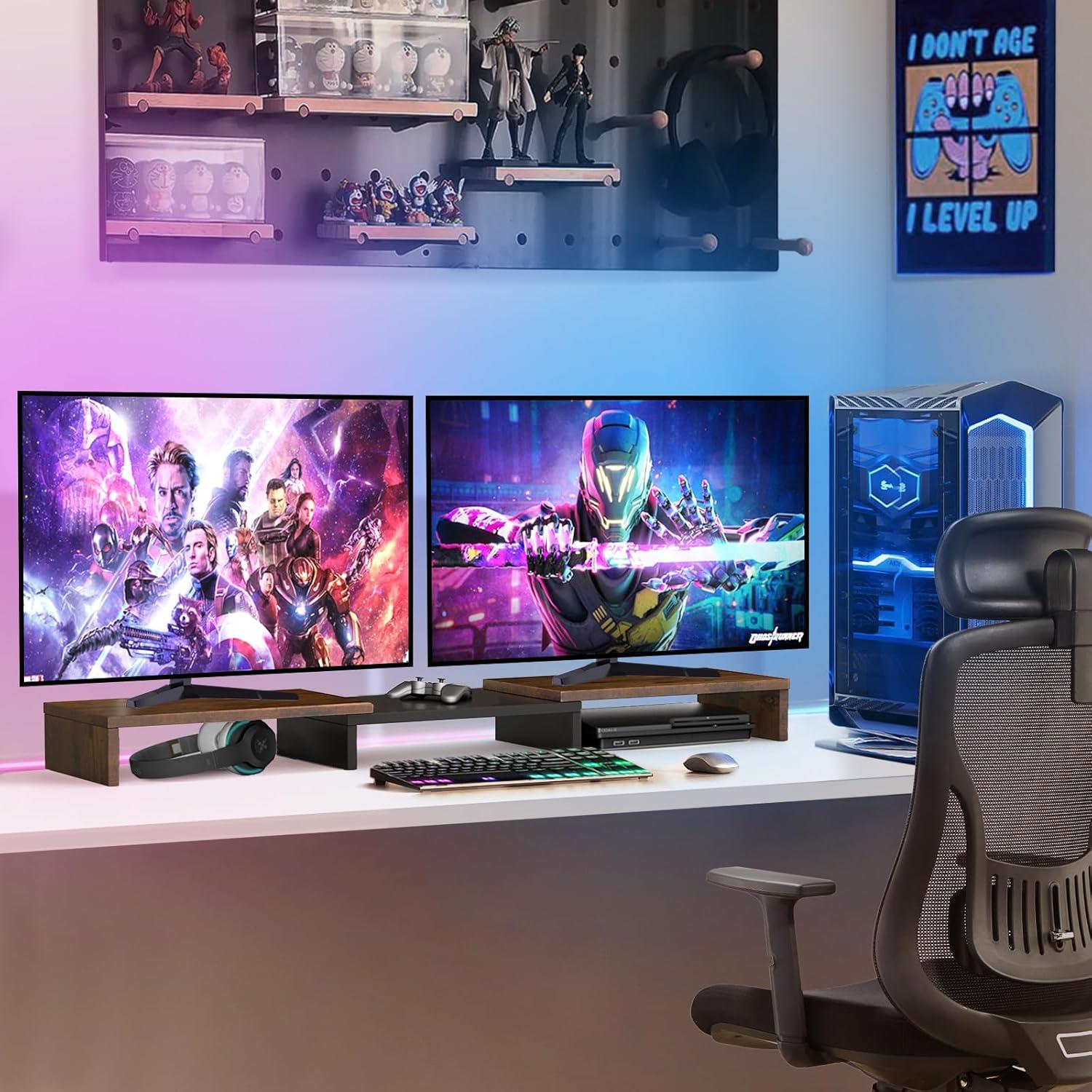 Soporte Doble para Monitor TAVR Ajustable 77.9-110 cm