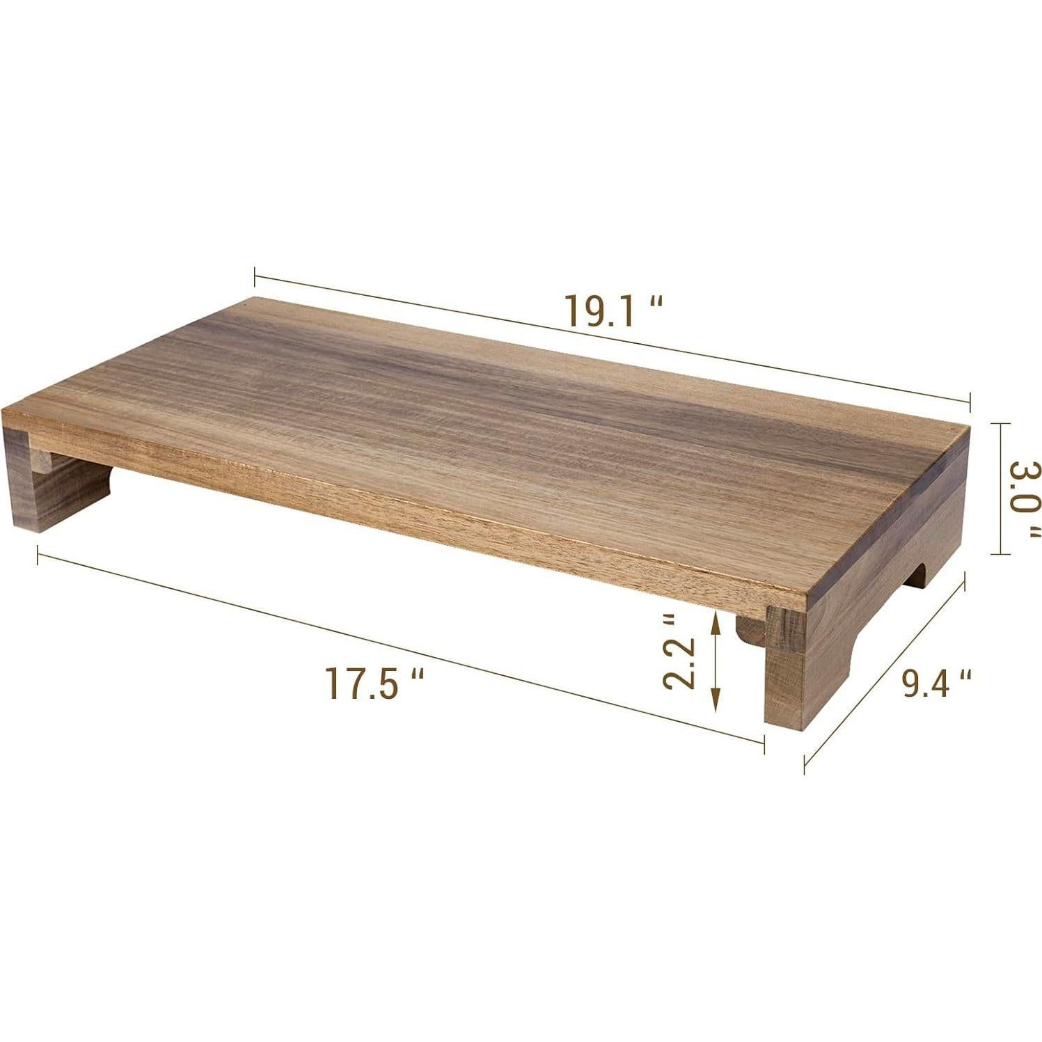 Soporte para Monitor de Madera Acacia MyGift - Elevador Ergonomico