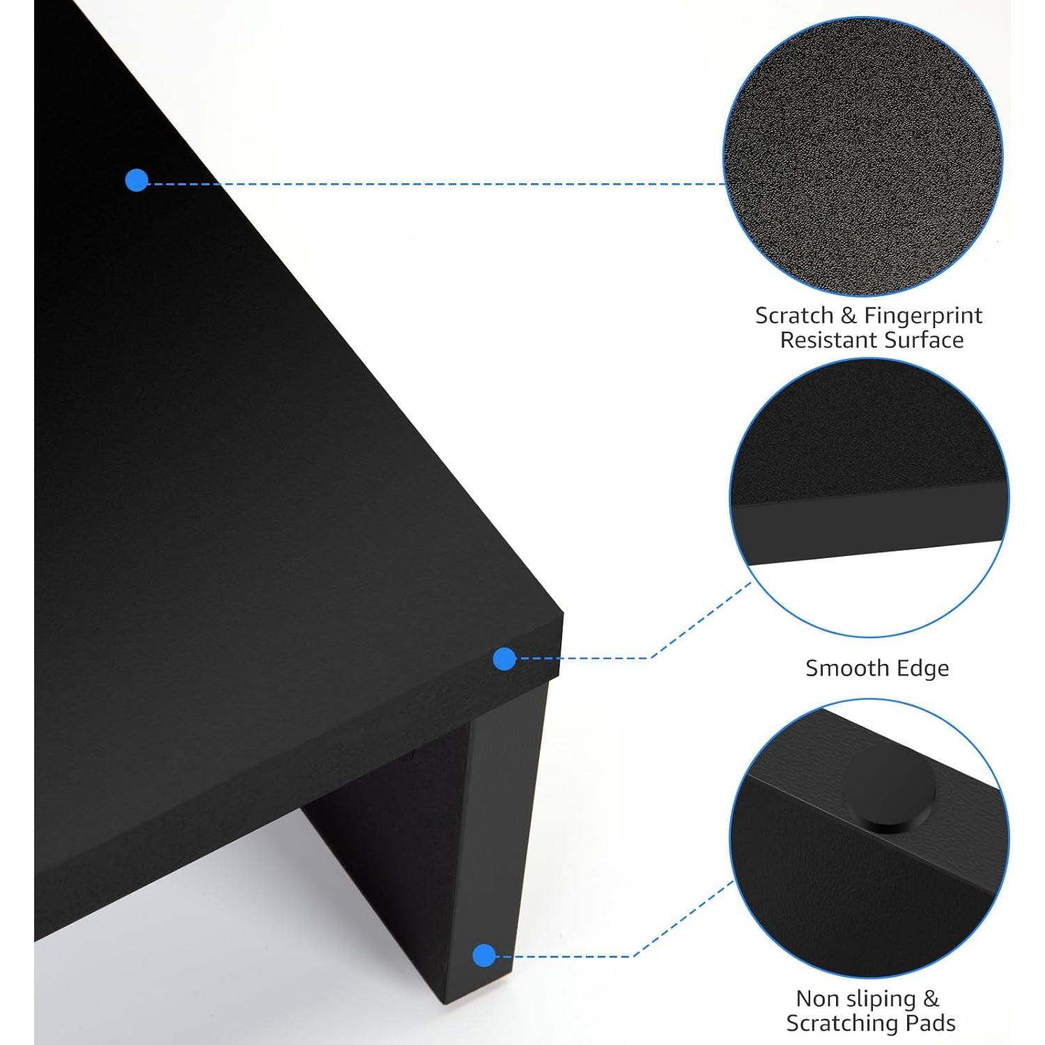 Soporte Elevador Doble Monitor La Jaco Ajustable Negro
