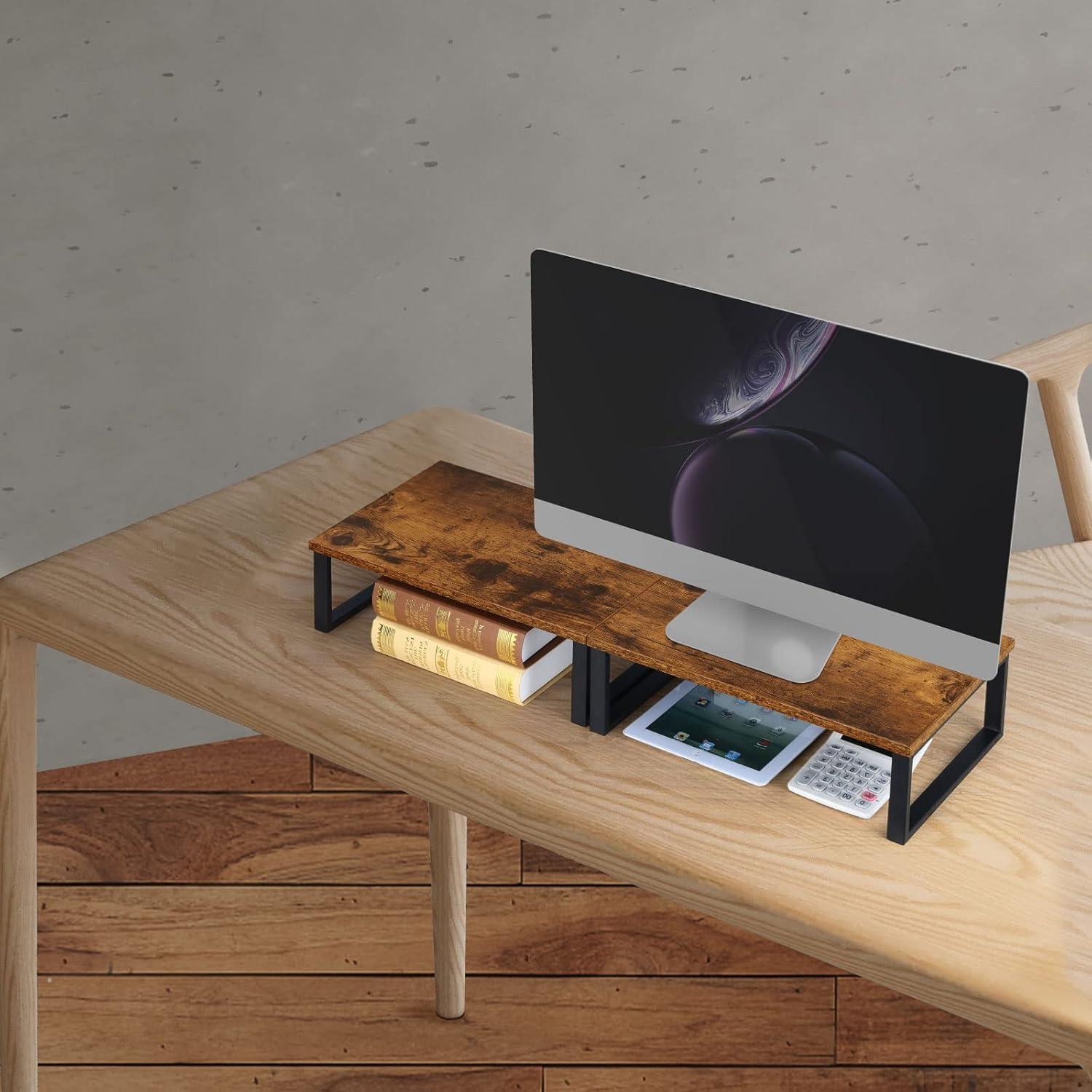 Soporte Elevador de Monitor de Madera NORCEESAN 2 Paquetes