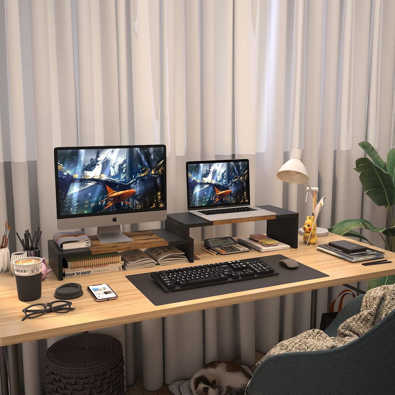 Soporte Doble para Monitor WESTREE - Elevador Ajustable 96.5 cm