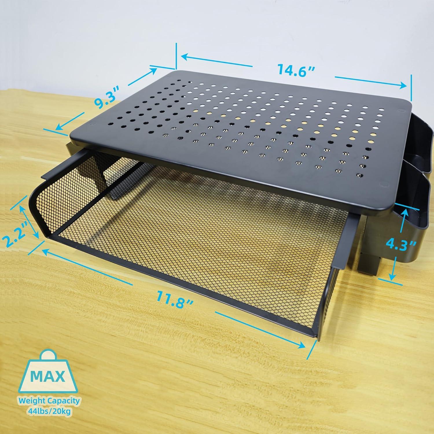 Soporte para Monitor Elevador VOXMOUNT con Cajón y Almacenamiento
