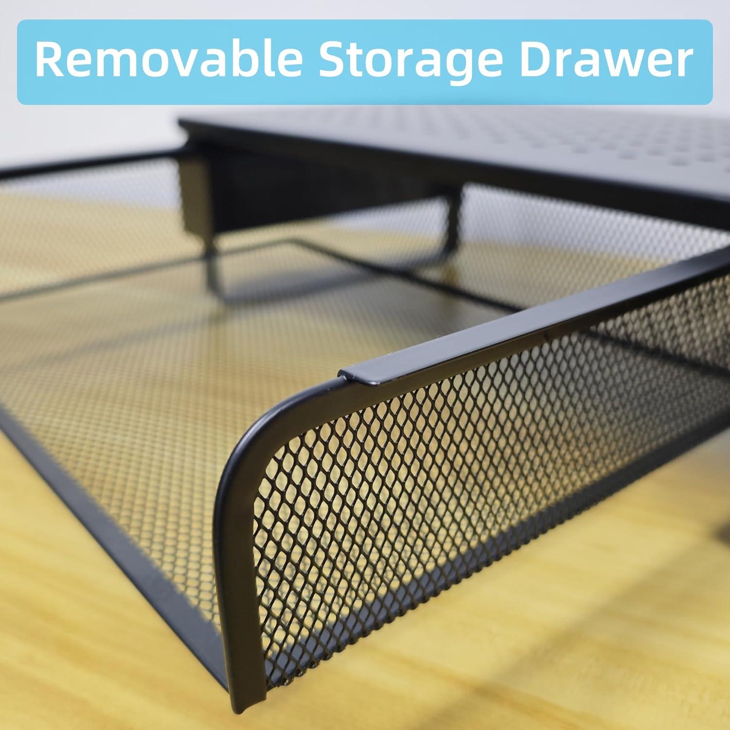 Soporte para Monitor Elevador VOXMOUNT con Cajón y Almacenamiento