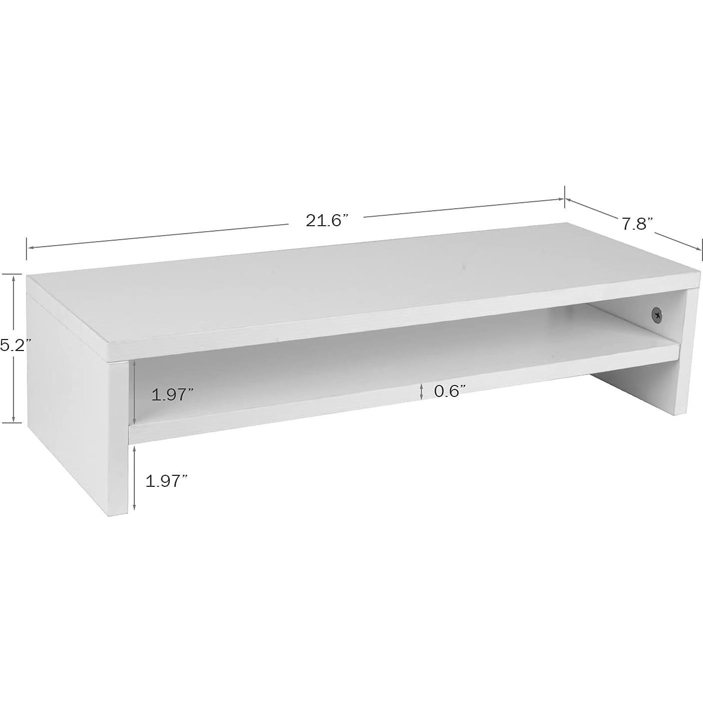 Soporte para Monitor BEYGORM Blanco 55x20x13.5 cm 2 Niveles