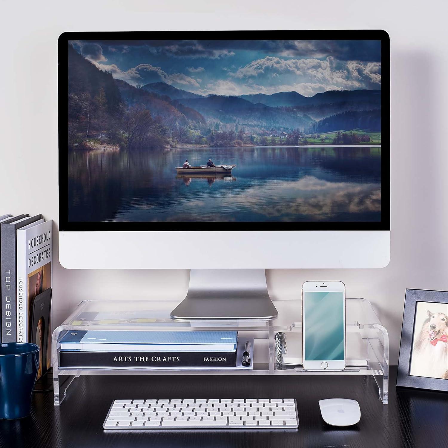 Soporte Elevador de Monitor BEYGORM Acrílico 50.8 cm Ergonómico