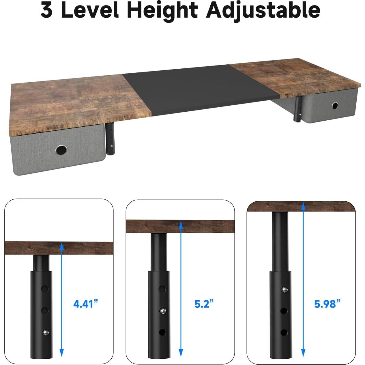 Soporte Doble para Monitores Suptek con Cajones - Ergonomía Ajustable