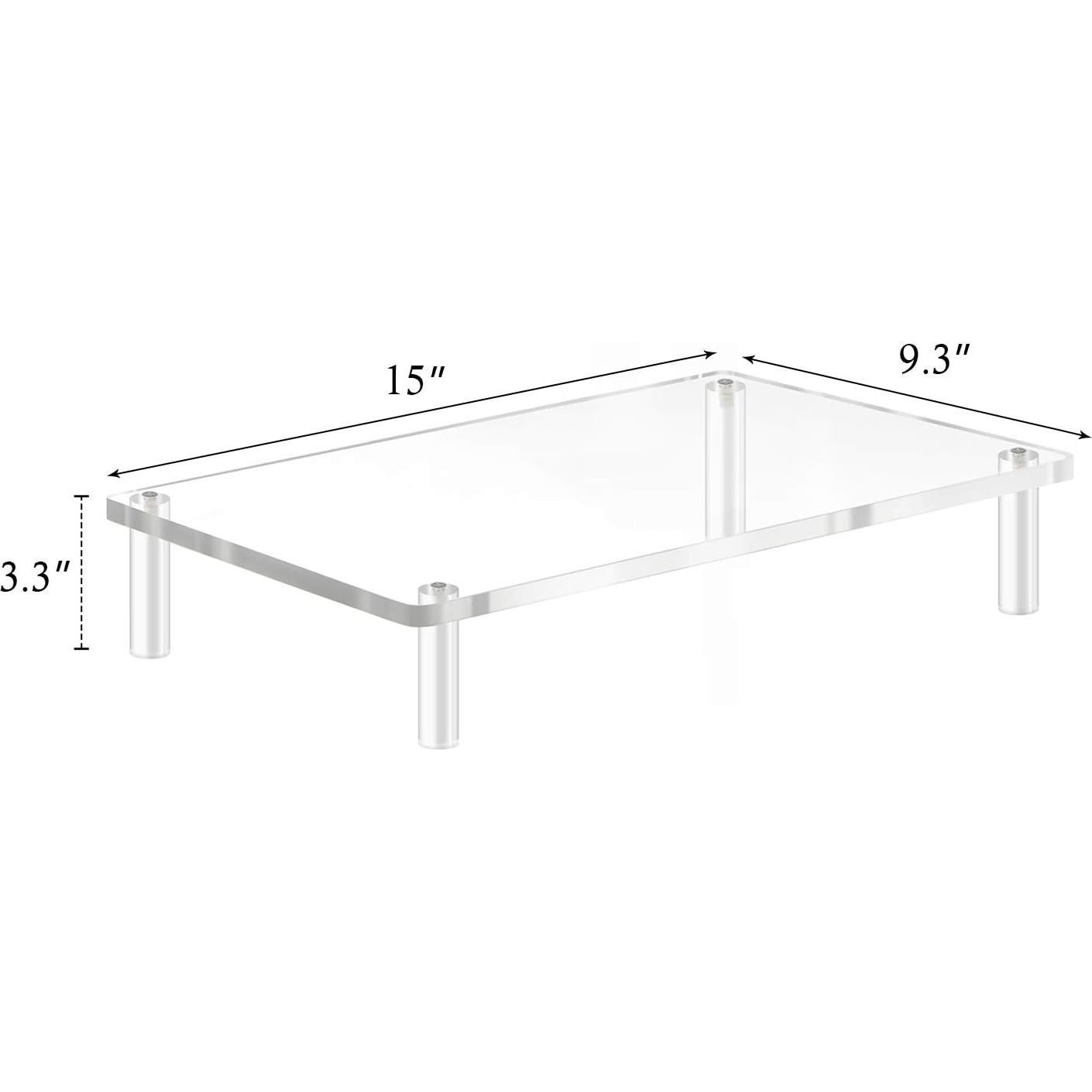 Soporte para Monitor Ergonómico Acrílico YestBuy 38.1x23.6cm