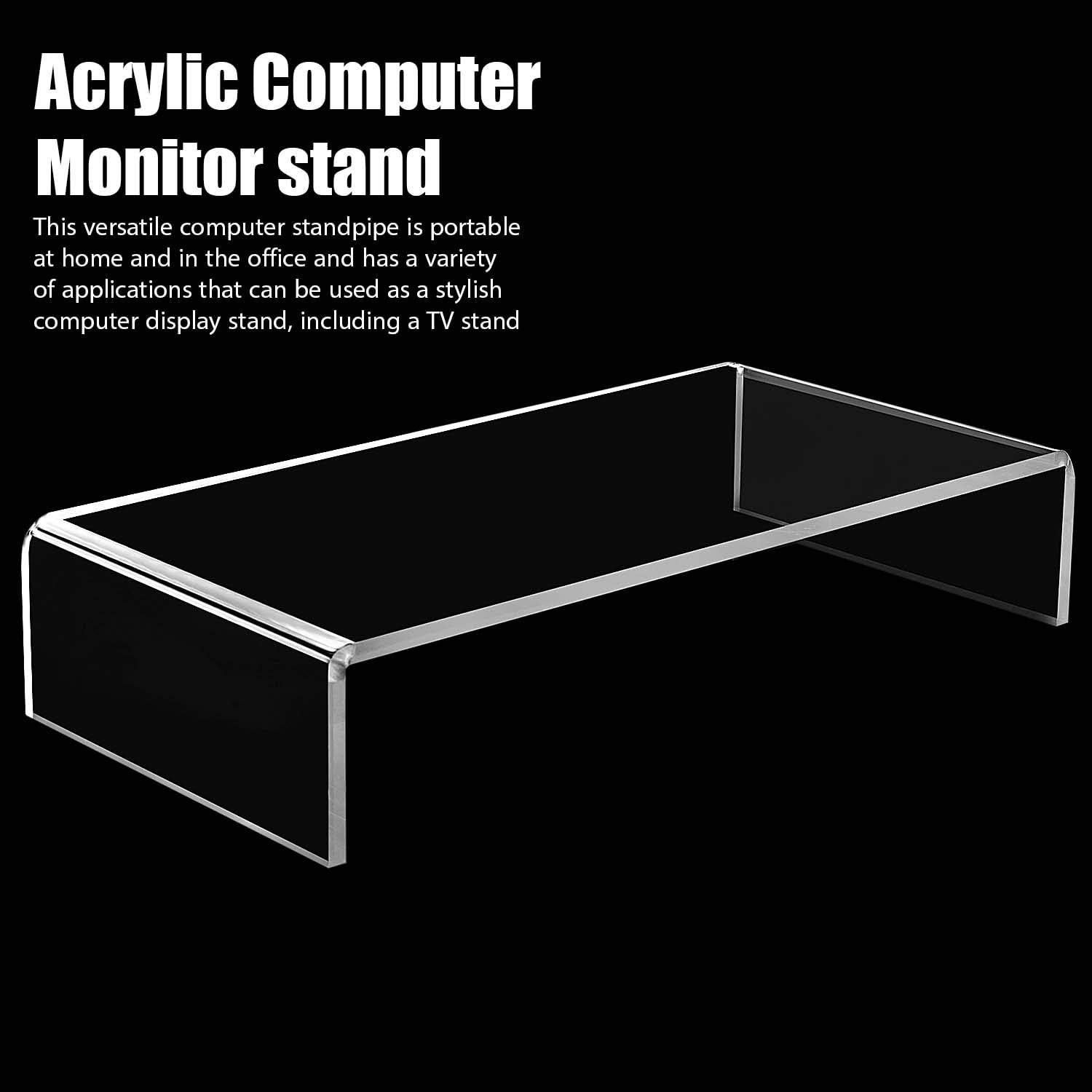 Soporte de Monitor Acrílico Jetec 2 Pcs 41x20x8 cm Transparente