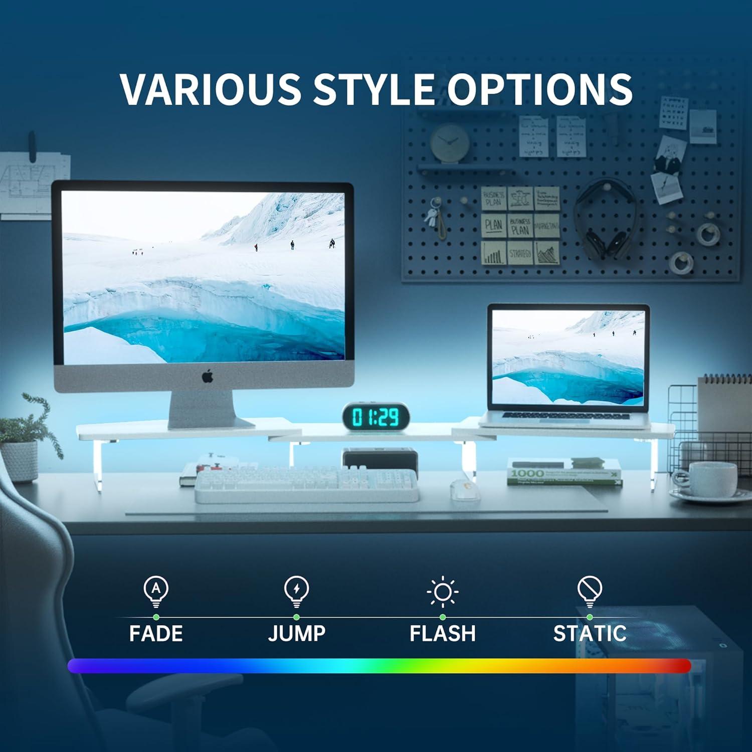 Soporte Elevador de Monitor Doble AFOOYO Ajustable 112.8 cm