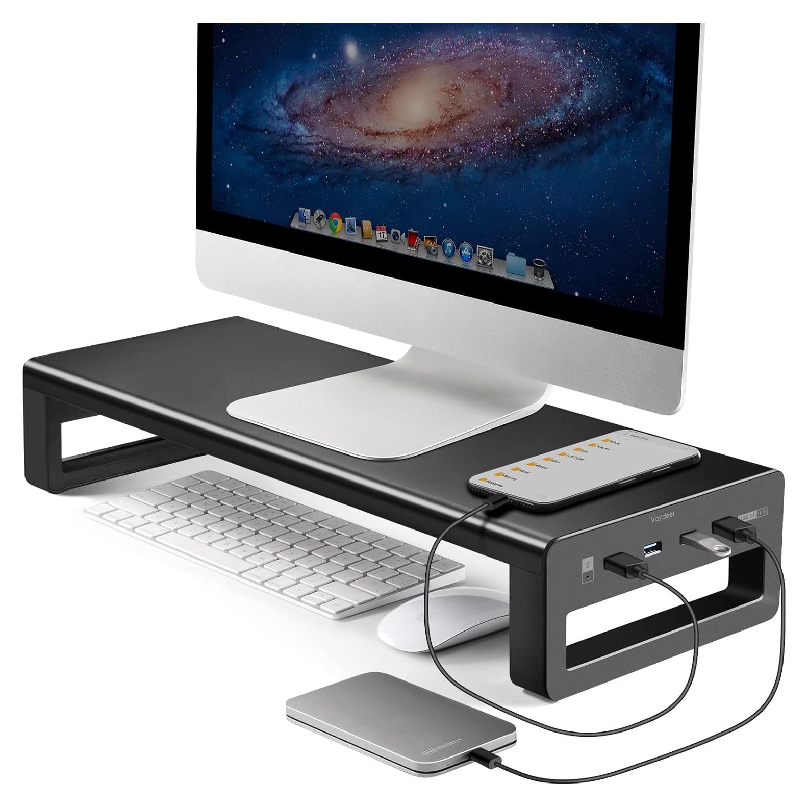 Soporte para Monitor Vaydeer con Hub USB 3.0 - Hasta 27"