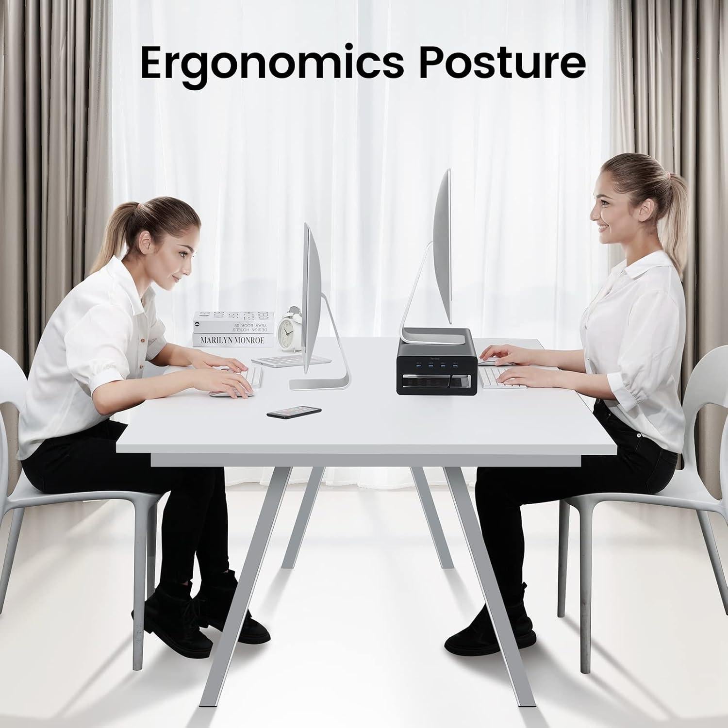 Soporte para Monitor Vaydeer con Hub USB 3.0 - Hasta 27"