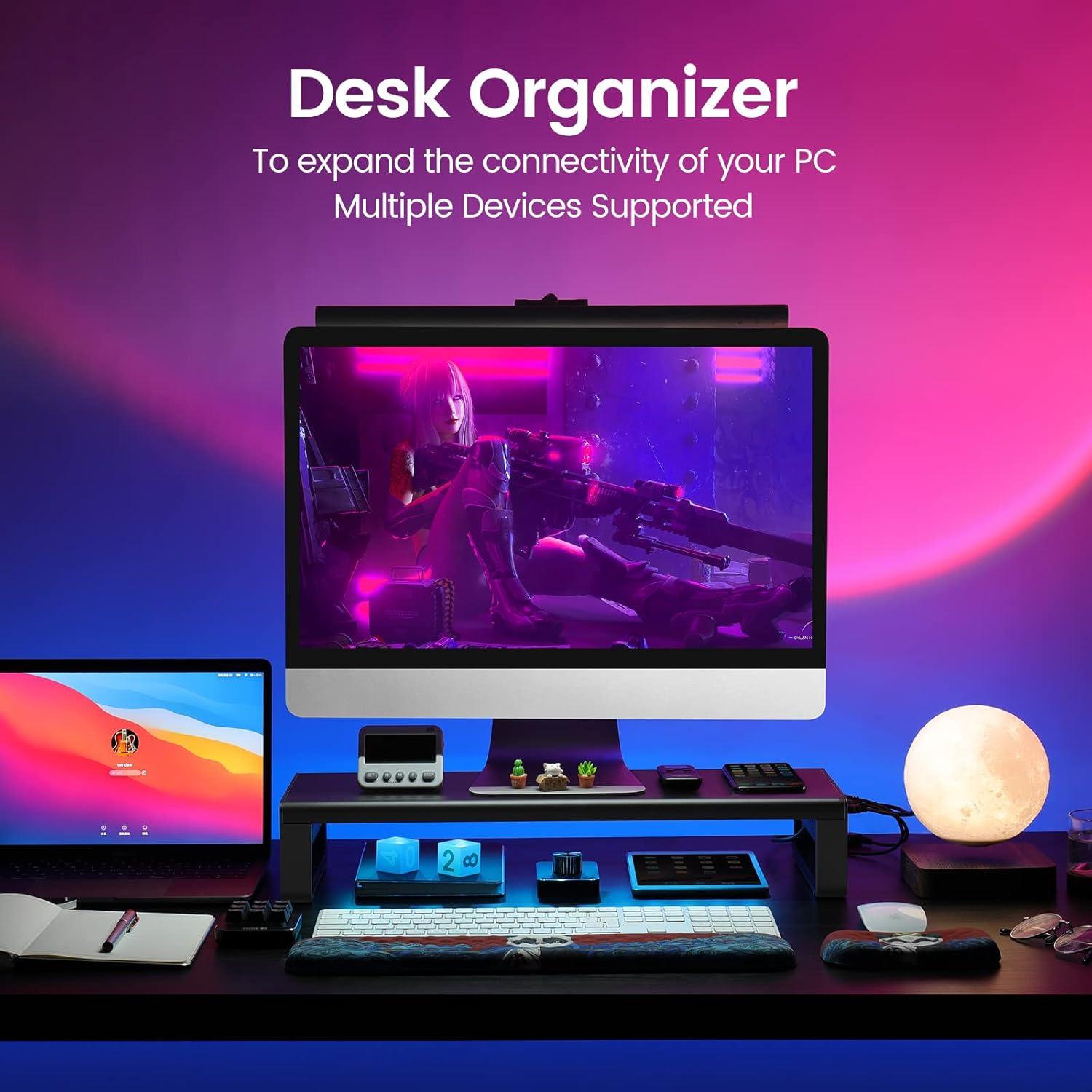 Soporte para Monitor Vaydeer con Hub USB 3.0 - Hasta 27"