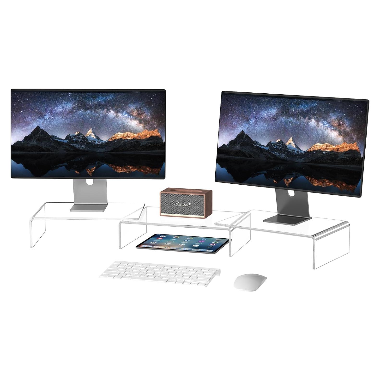 Soporte para Monitor Acrílico Transparente JKsmart 90 cm Ajustable